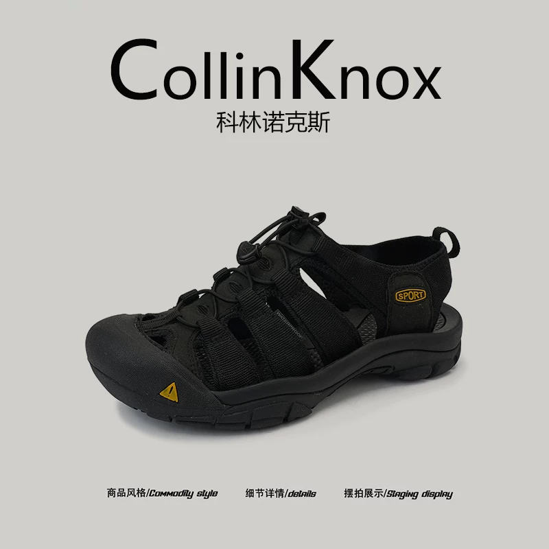 [Hoạt động ngoài trời] Dép mùa hè mới CollinKnox 2026 dành cho nam, cỡ lớn, giày đi biển khô thoáng và thoáng khí