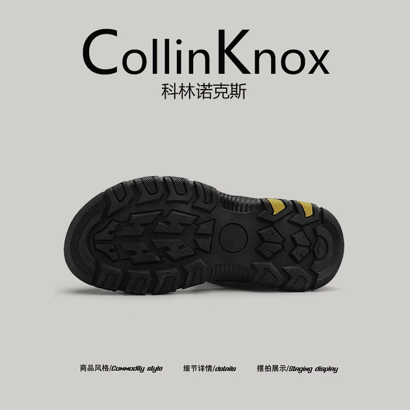 [Chất lượng da thật] CollinKnox 2026 Dép đi biển cỡ lớn chống trượt dành cho nam mùa hè mới 2026.