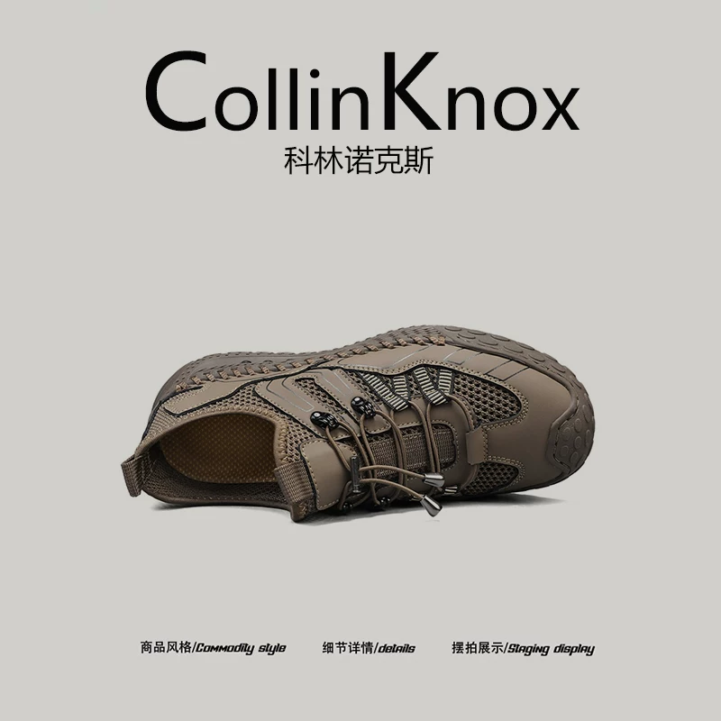 [Da thật cao cấp] Giày lội nước cỡ lớn mới mùa hè 2026 của CollinKnox dành cho nam, giày lội nước chống trượt