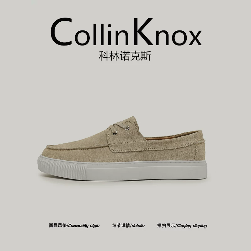 [Da thật chất lượng cao] Giày nam CollinKnox 2026 mới mùa hè, giày lười da lộn phong cách giản dị hàng ngày