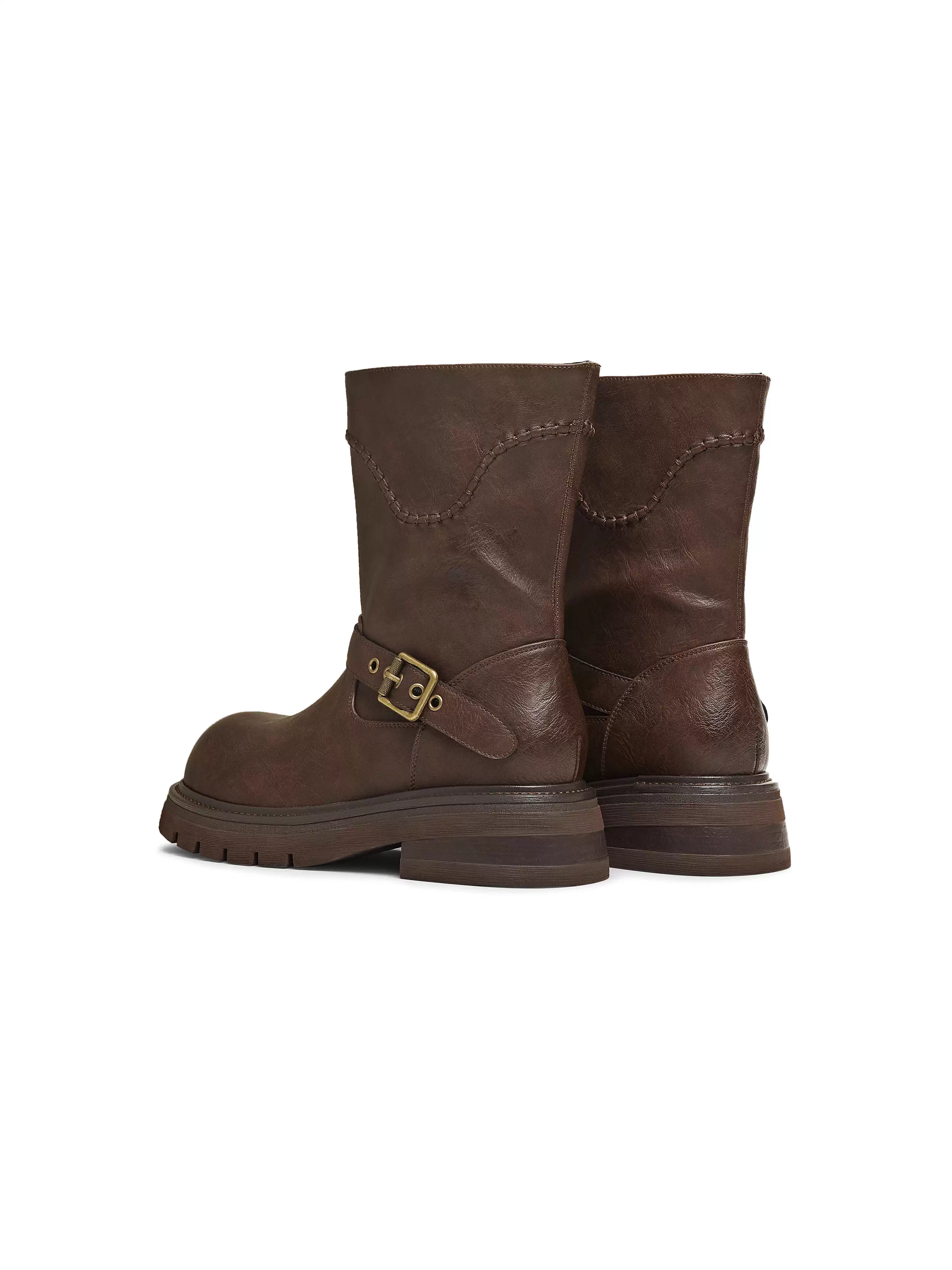 Giày bốt cổ cao kiểu Tây retro Tianmeiyi đế dày, bốt ngắn, bốt hiệp sĩ, bốt dài, giày nữ, bốt thời trang cao cổ, kiểu mới mùa đông 2025