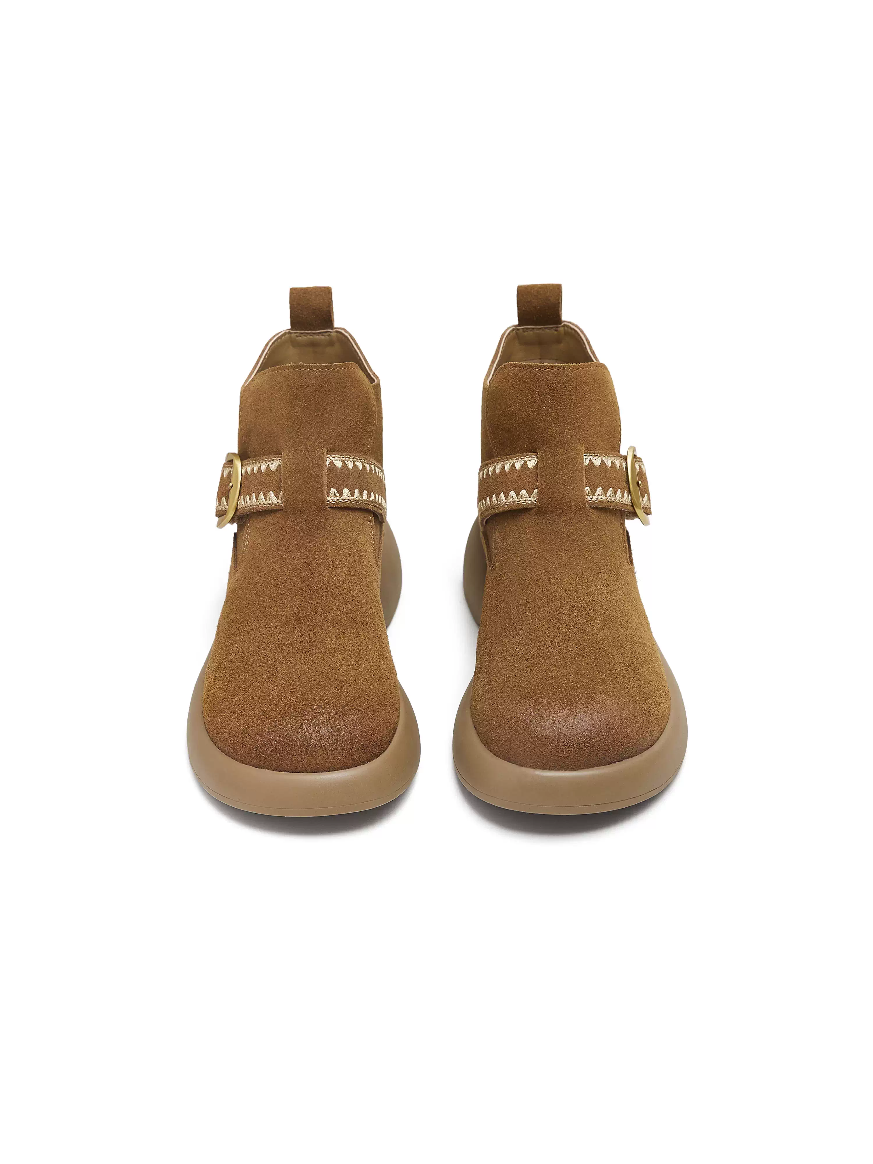 Giày bốt nữ thời trang dã ngoại đế dày kiểu cổ điển Tianmeiyi, lót lông, kiểu ngắn, mùa đông 2025, kiểu mới