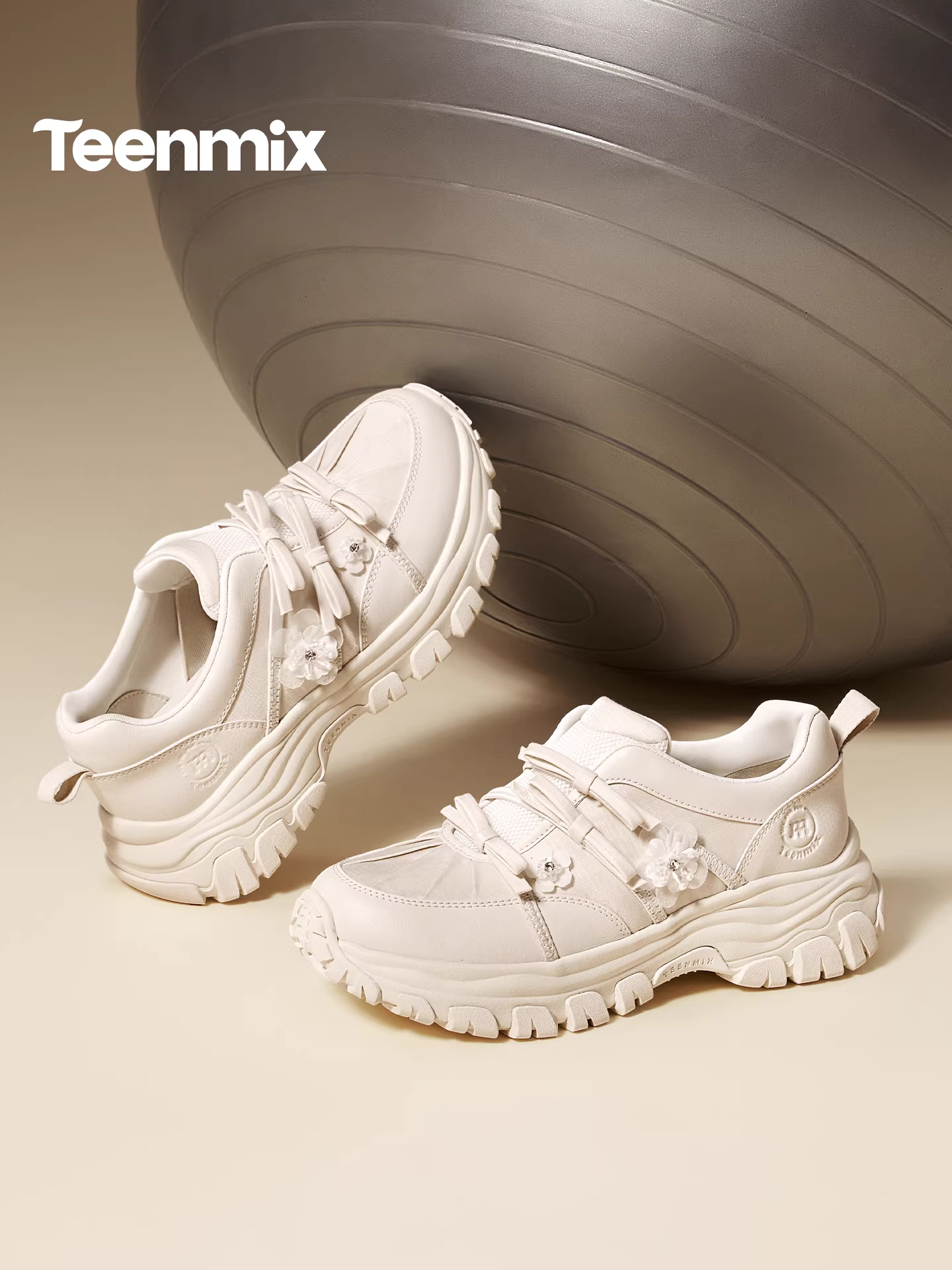 Giày thể thao đế dày Tianmeiyi nơ buộc giày thể thao nữ mùa xuân 2026 mẫu mới CF820AM6