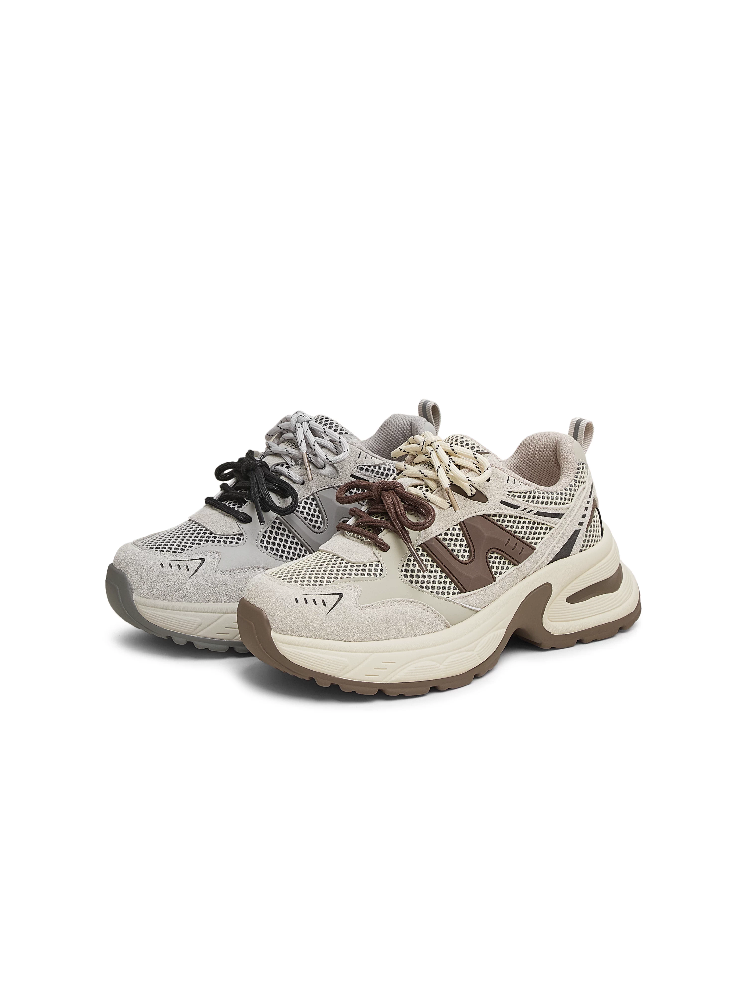 Giày thể thao nữ Tianmeiyi đế dày tăng chiều cao kiểu retro, dây giày đôi, mẫu mới 2025 KD077AM5