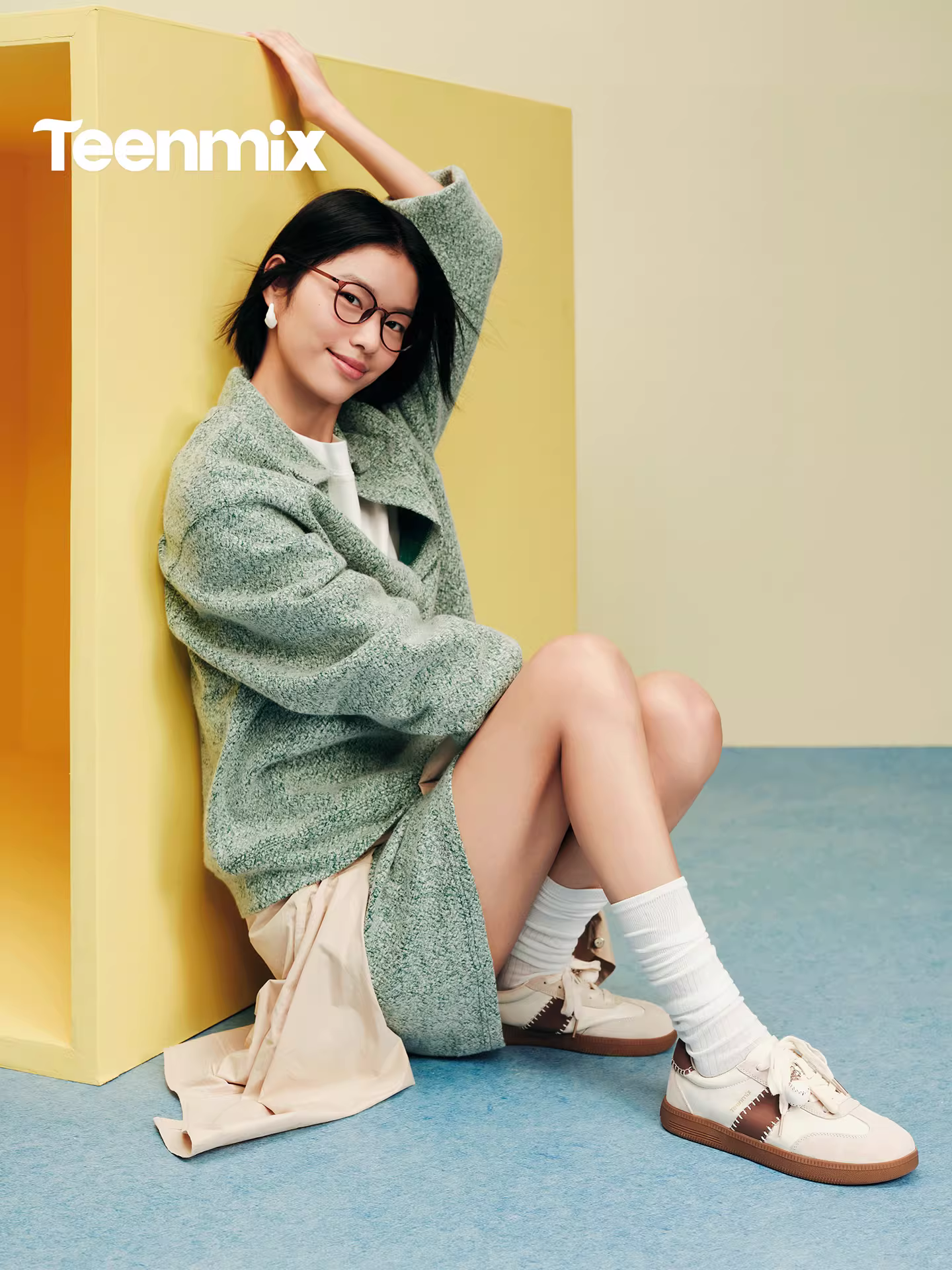 Giày tập luyện đế mềm kiểu cổ điển Tianmeiyi, giày thể thao nữ, giày trắng đế mỏng, kiểu dáng mới mùa xuân 2026.