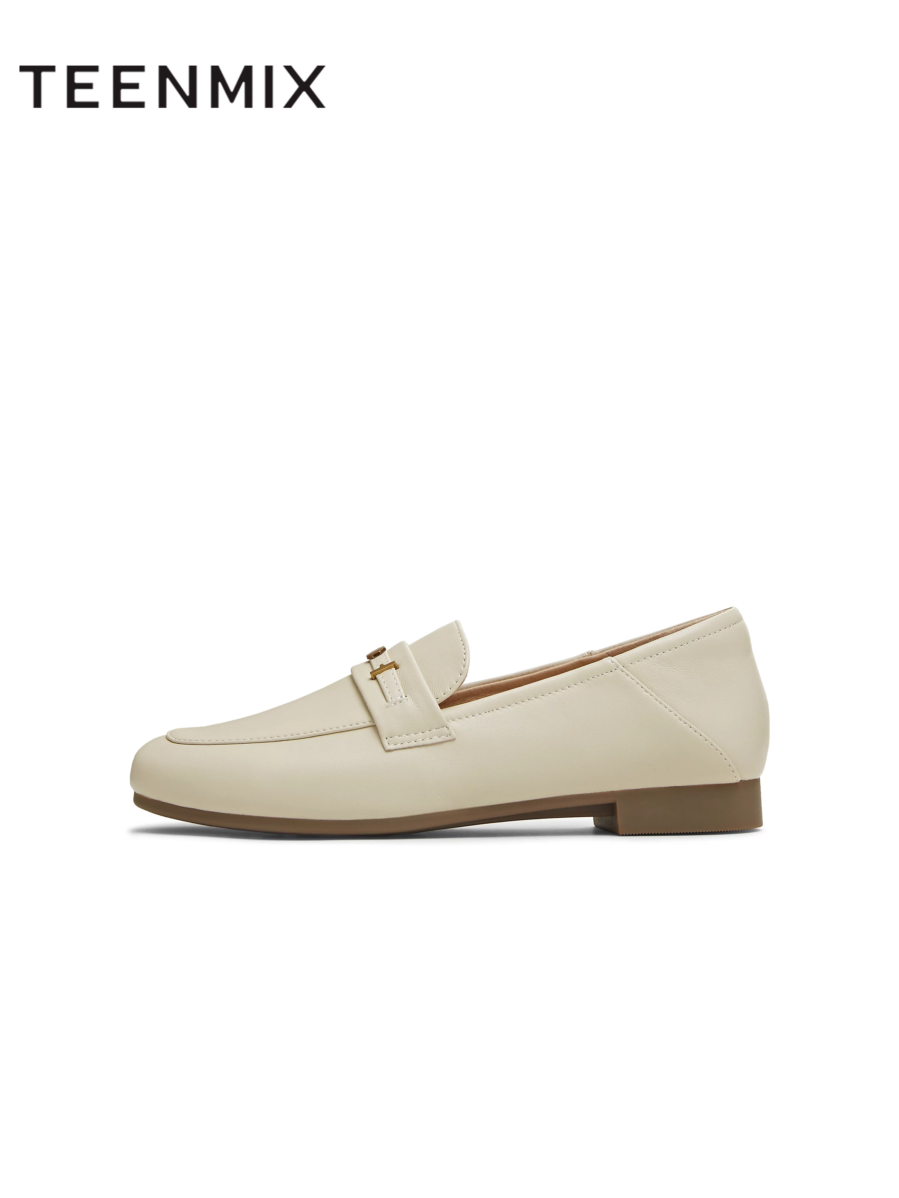 Giày lười kiểu Anh Tianmeiyi, giày bệt cổ điển, giày đơn giản nữ, giày da thường ngày, mẫu mới thu 2025, mã CPC12CA5