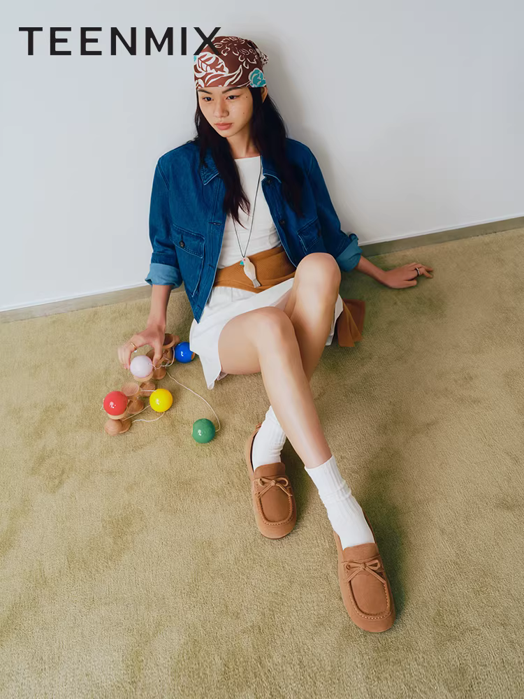 Tianmeiyi retro tất cả trong một giày Birkenstock giày lười đế bằng giày nữ thông thường mùa xuân mẫu mới BK571AA5