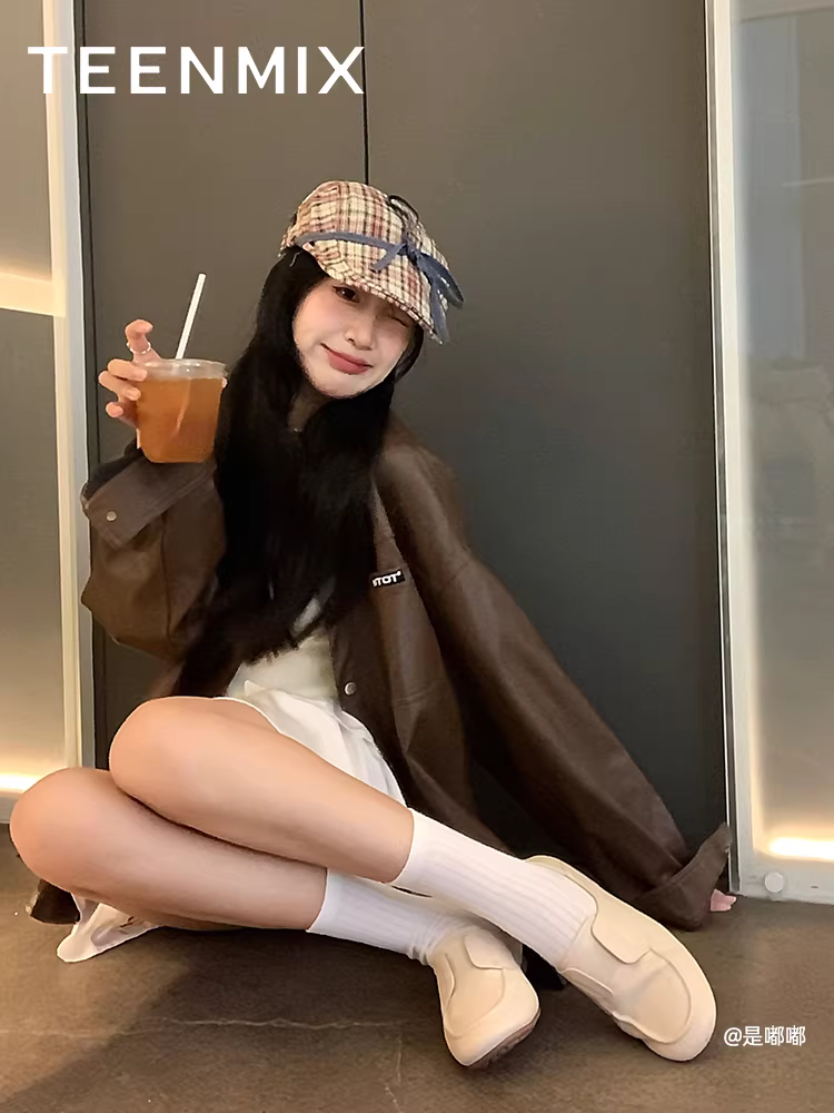 Giày lười kiểu Anh đế mềm Tianmeiyi, giày đế bằng, giày da nhỏ thông thường, giày nữ, giày retro kiểu slip-on mới