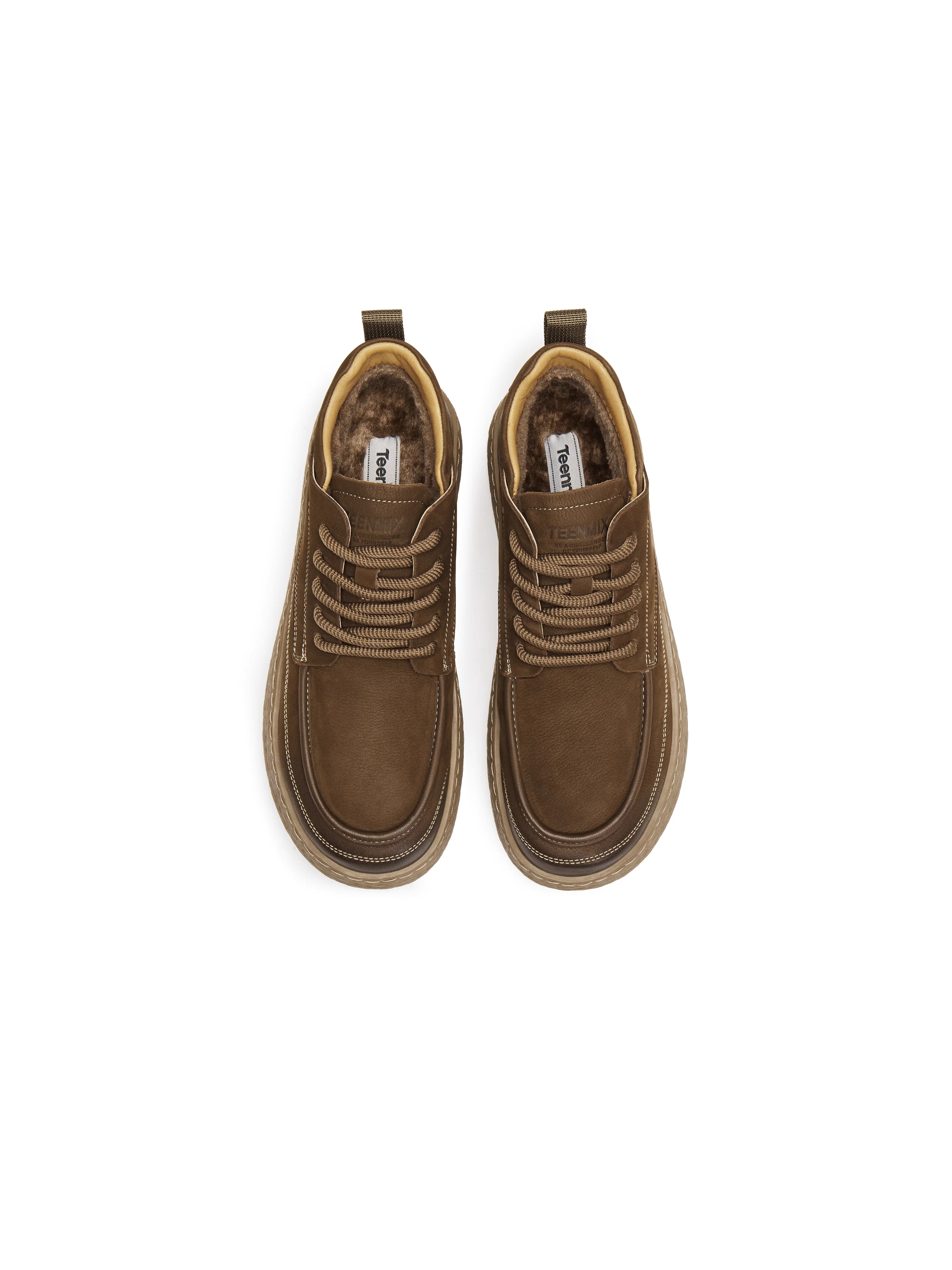 Giày bốt ngắn nam đi làm mùa đông kiểu mới 2025 Tianmeiyi, cùng kiểu dáng với trung tâm thương mại, màu trơn, dây buộc, đi ngoài trời 3XZ01DD5