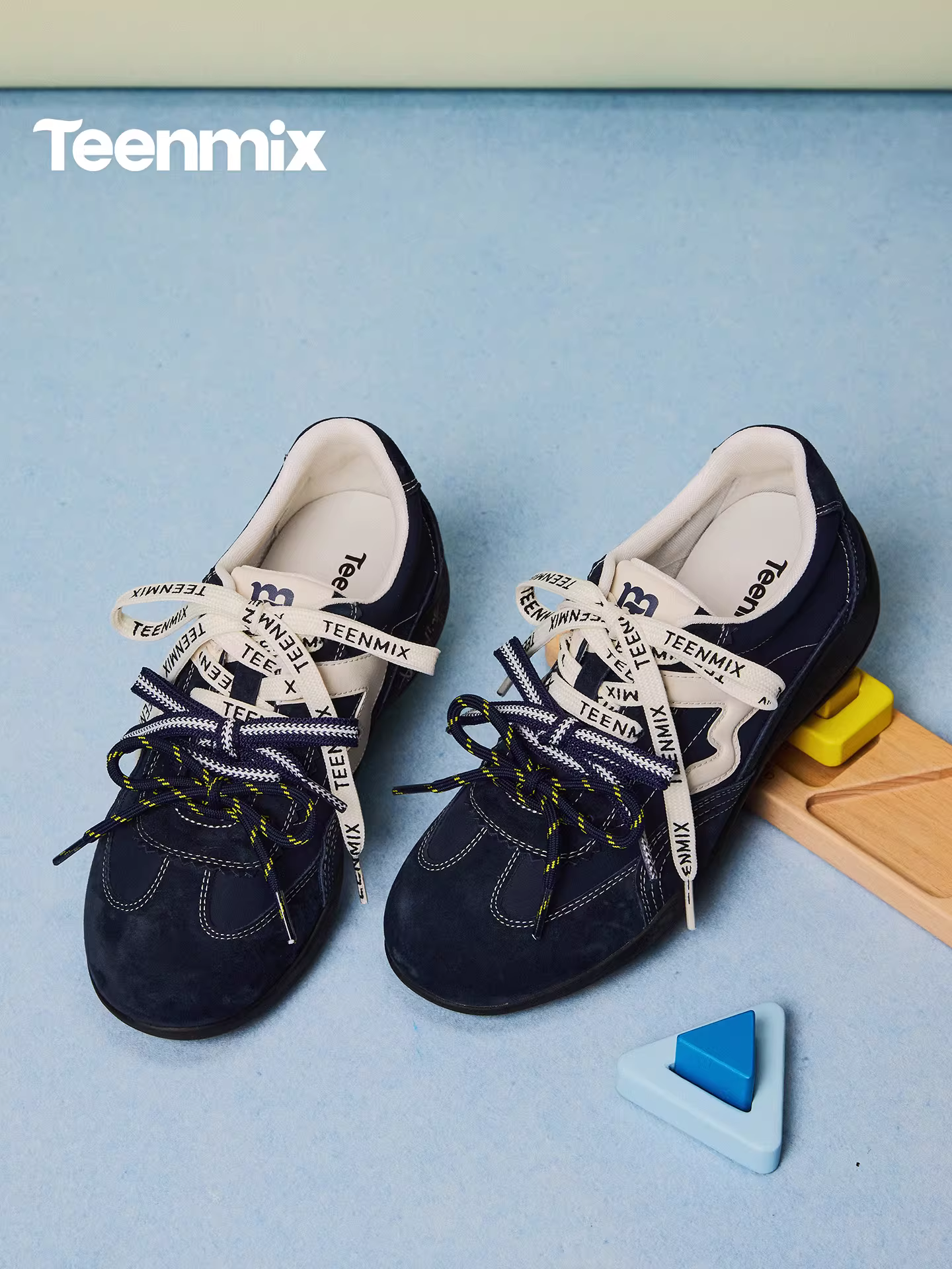 Giày thể thao nữ Tianmeiyi dây đôi kiểu retro đế dày Agande, giày sneaker đế mềm, giày thường ngày, mẫu mới xuân 2026