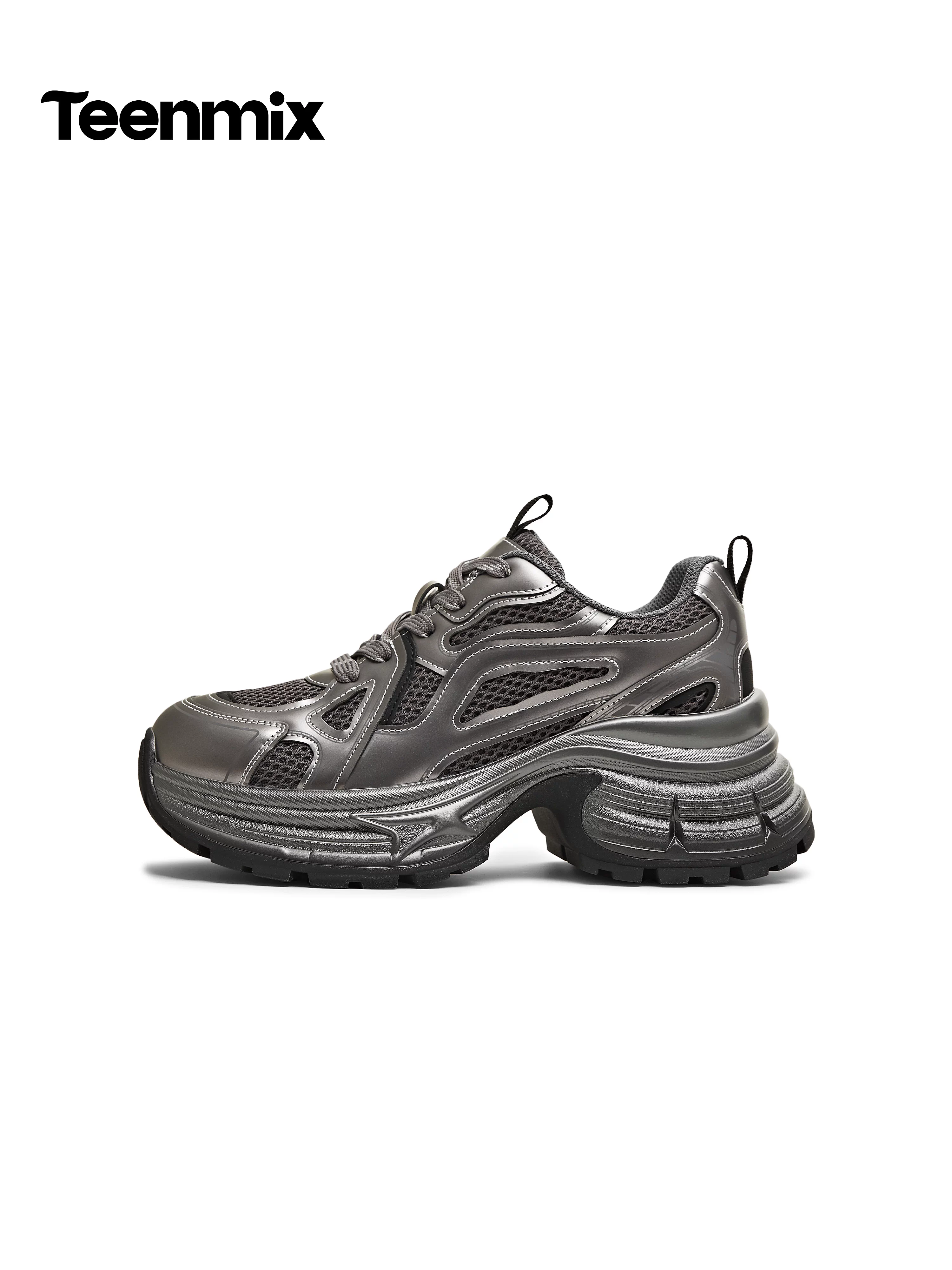 Giày thể thao đế dày tăng chiều cao Tianmeiyi dành cho nữ, giày thể thao buộc dây, mẫu mới mùa đông 2025 BM191DM5