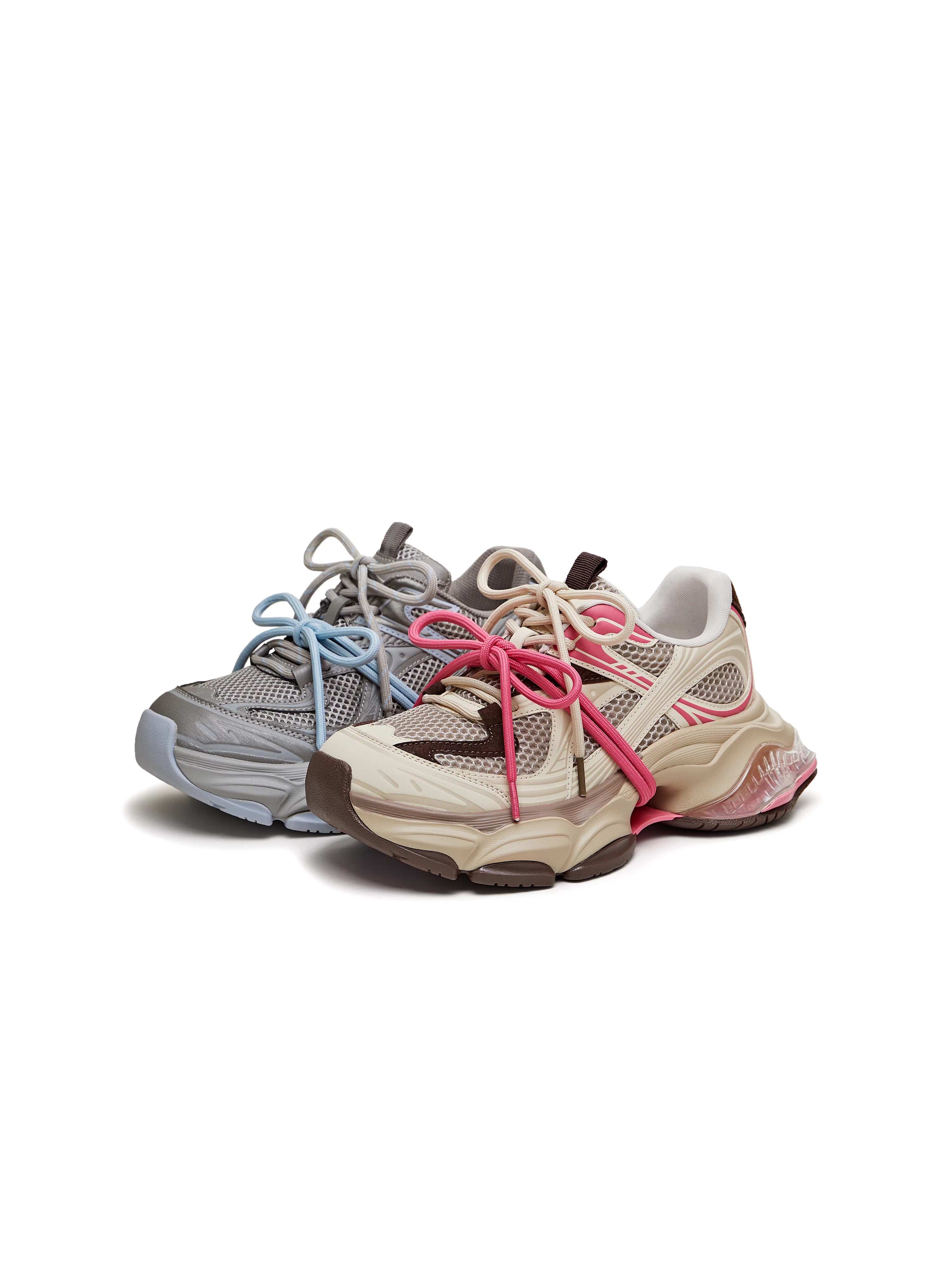 Giày thể thao nữ Tianmeiyi đế dày tăng chiều cao kiểu buộc dây retro mùa xuân 2026 mẫu mới