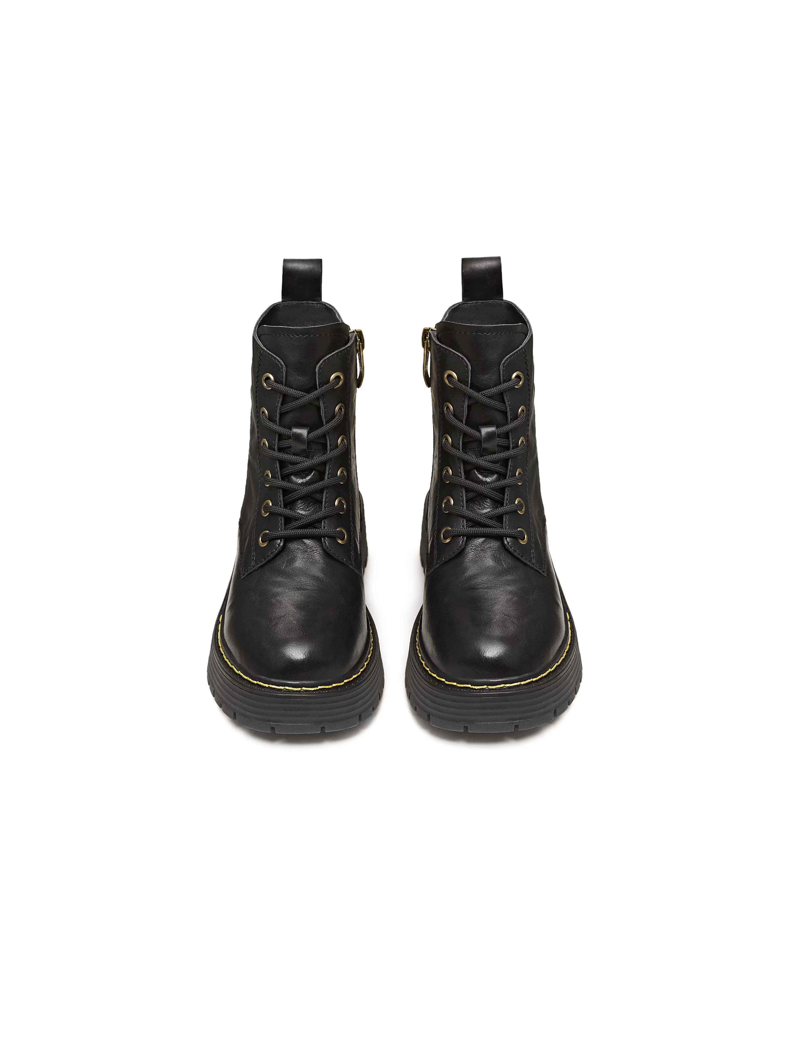 Giày bốt Martin kiểu Anh đế dày mũi tròn cổ điển Tianmeiyi dành cho nữ, kiểu dáng thường ngày, chất liệu da, mẫu mới mùa đông 2025 KDX22DD5