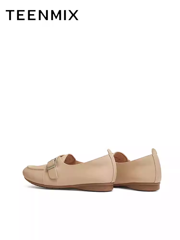 Giày lười cổ điển đế mềm Tianmeiyi, giày đế bằng, giày thường ngày cho nữ, giày da nhỏ, mẫu mới mùa xuân KE054AA5