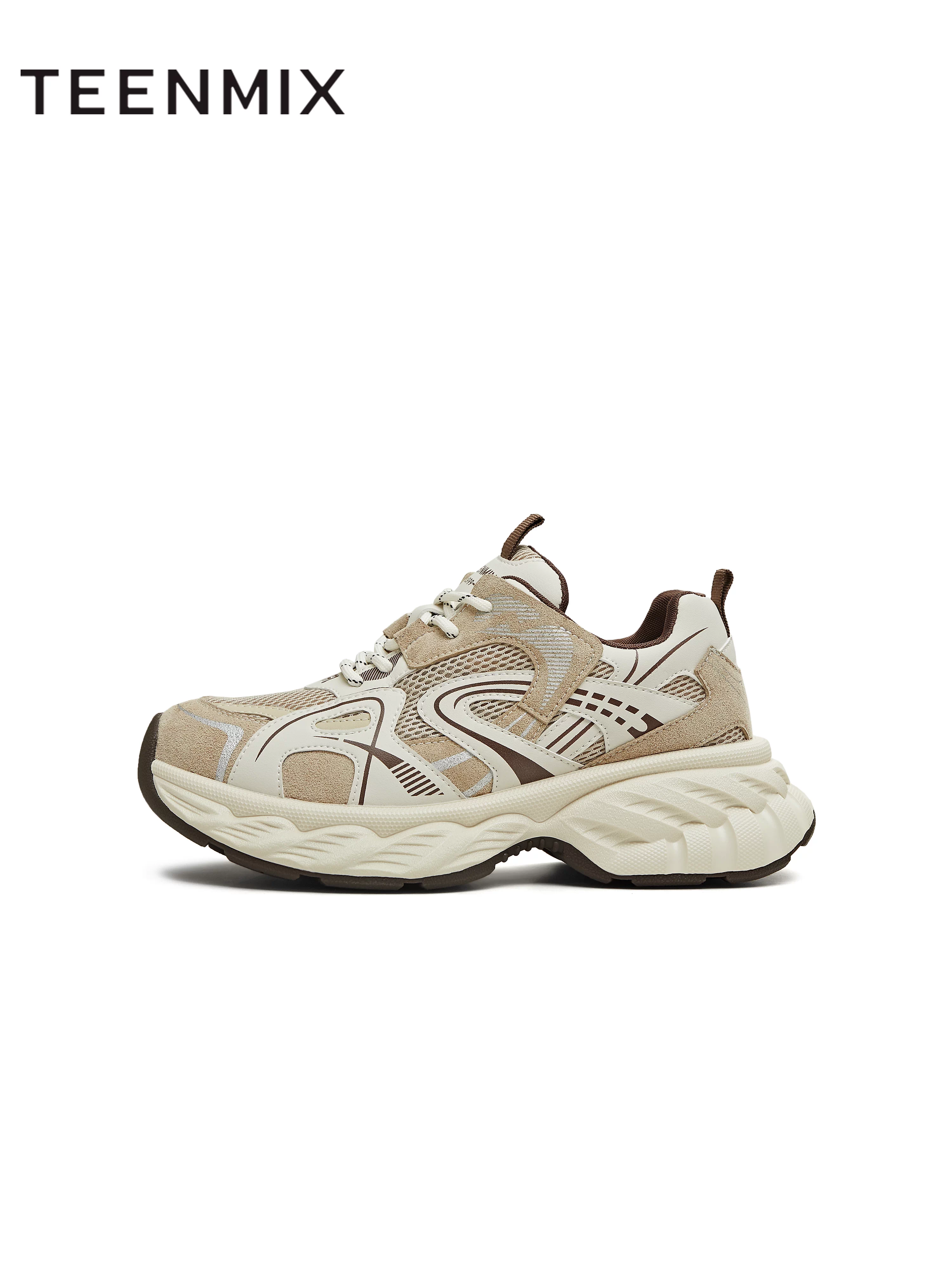 Giày thể thao đế dày tăng chiều cao kiểu retro Tianmeiyi dành cho nữ, kiểu buộc dây, phong cách thường ngày, mẫu mới thu 2025 BM291CM5