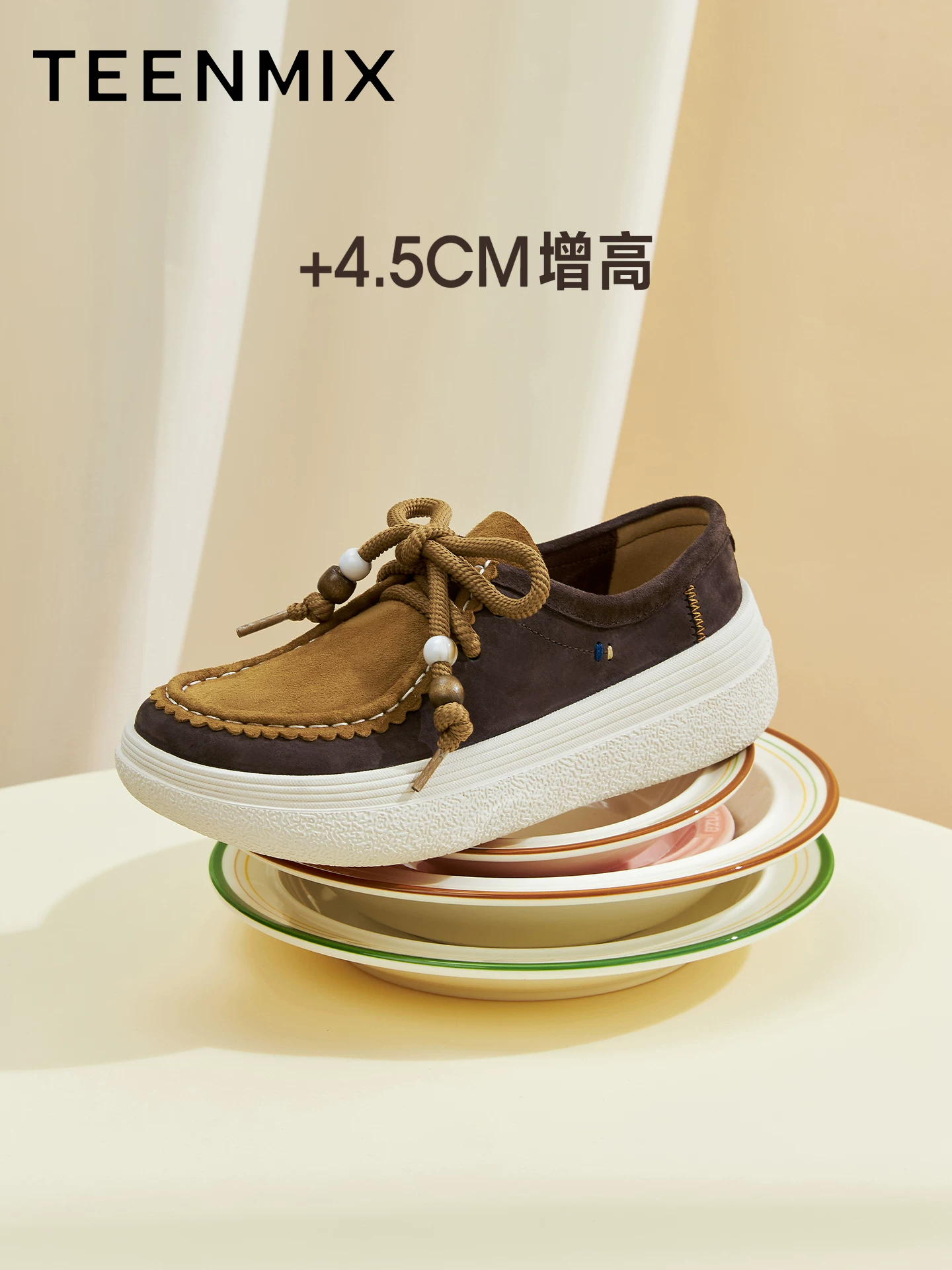 Giày Birkenstock đế dày kiểu retro đính hạt Tianmeiyi, giày kangaroo nữ, giày đế mềm, giày thường, giày đơn, kiểu mới thu 2025