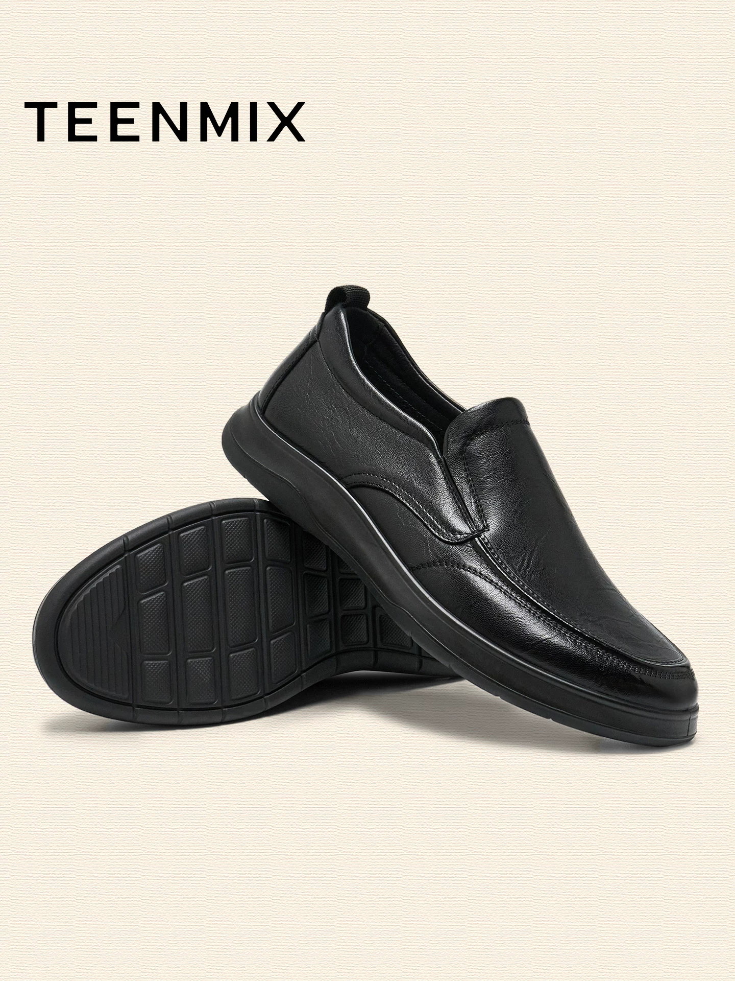 Giày lười nam Tianmeiyi Xuân 2025 kiểu mới, cùng kiểu với các trung tâm thương mại, giày da nam đi làm, đi chơi 3TK01AM5