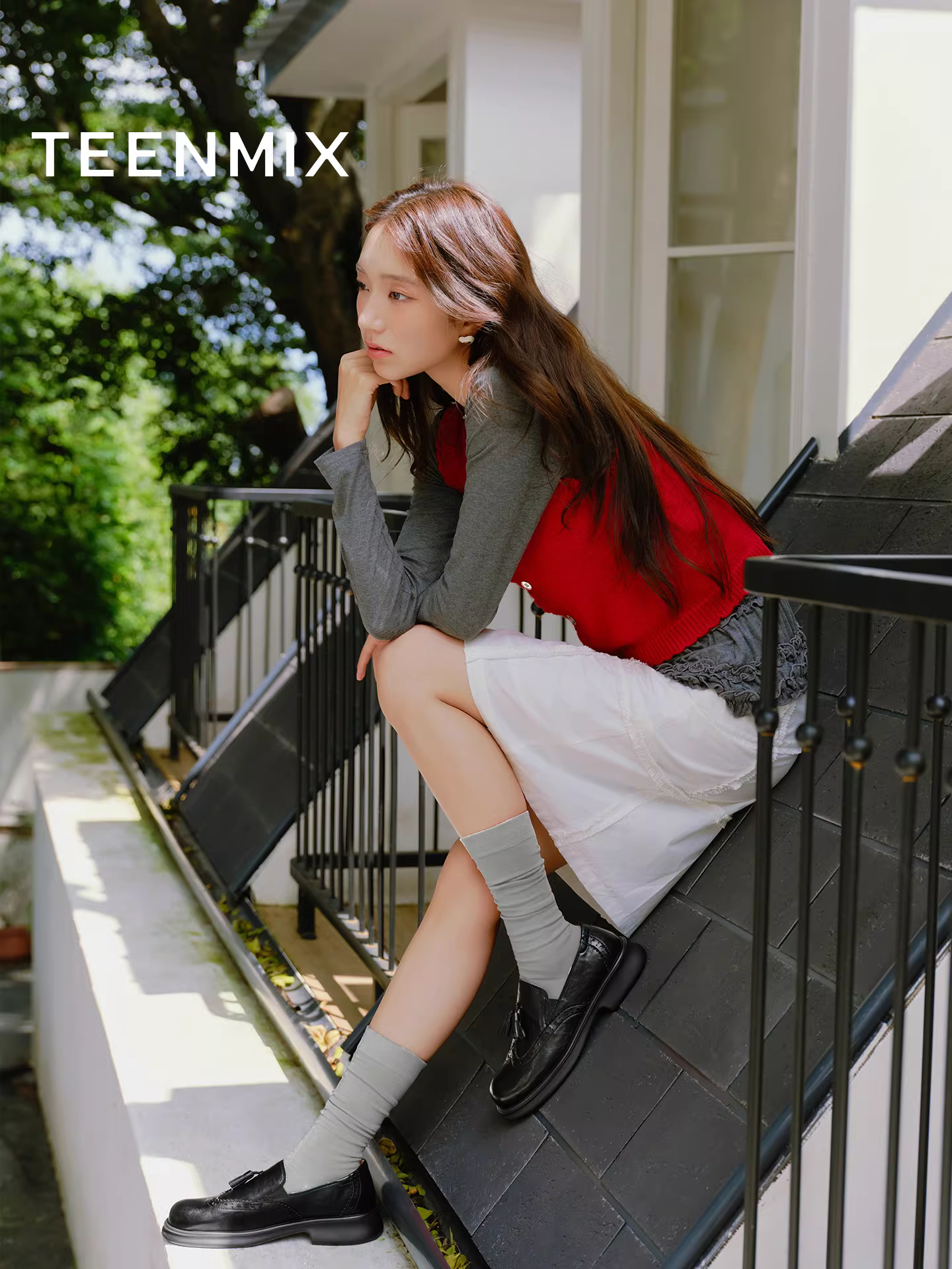 Tianmeiyi Brogue Tassel Retro Loafers Giày đế bằng nữ 2025 Mẫu mới mùa thu KE066CM5