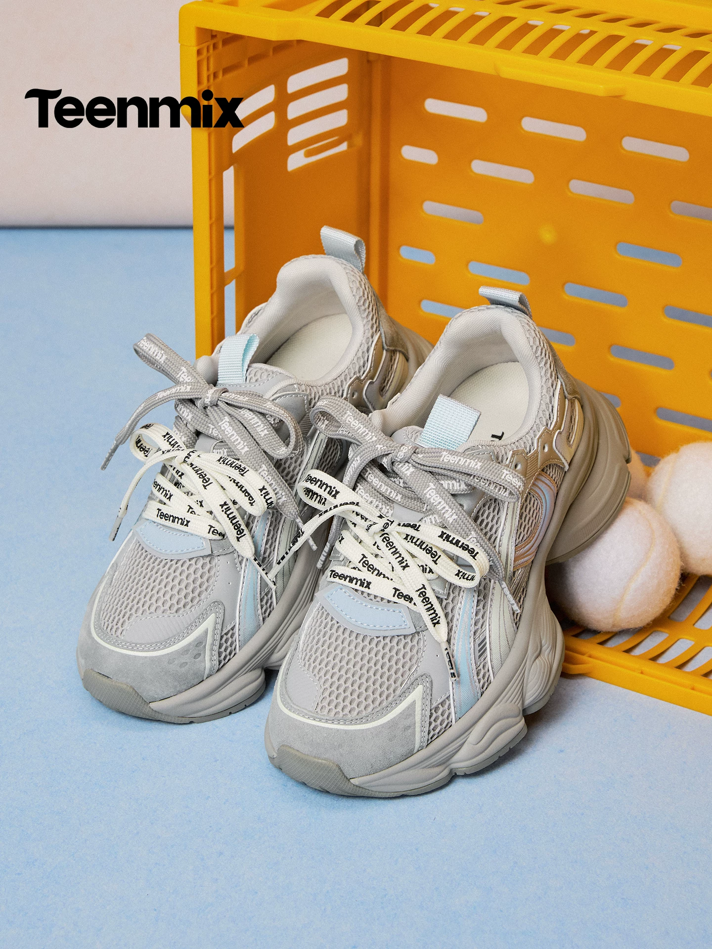 Giày bố đế dày dây đôi Tianmeiyi màu bạc dành cho nữ, giày thể thao cổ điển, phong cách giản dị, mẫu mới mùa xuân 2026 BM501AM6