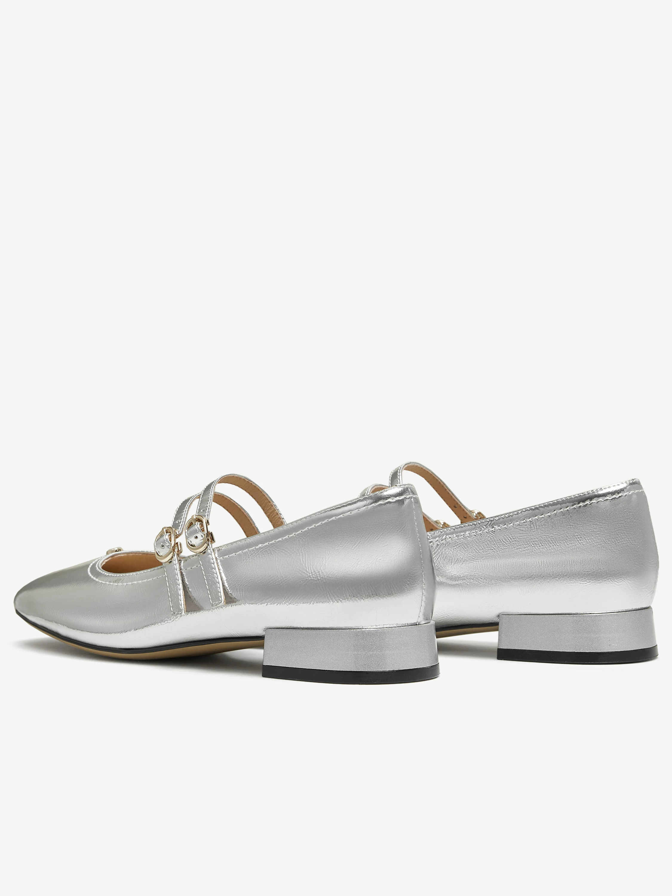 Giày Nữ TATA Galaxy Dream 2025 Giày Mary Jane Bạc Thời Trang Mùa Đông Mẫu Mới XTU01CQ5