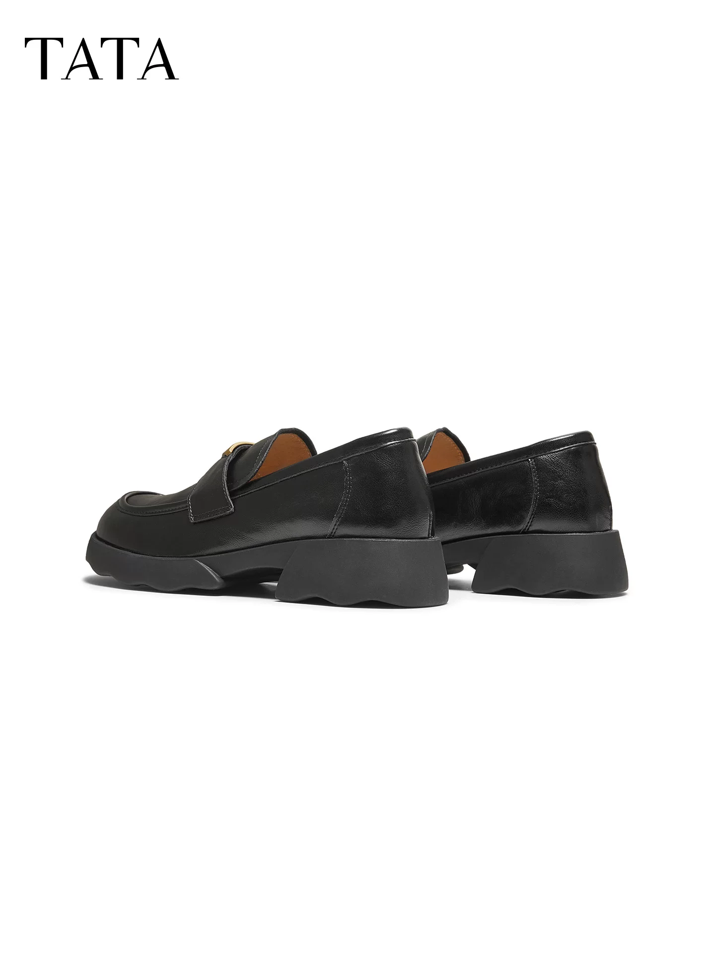 Giày nữ TATA giày lười mùa đông kiểu dáng mới kiểu Anh giày da nhỏ CWK02CA5