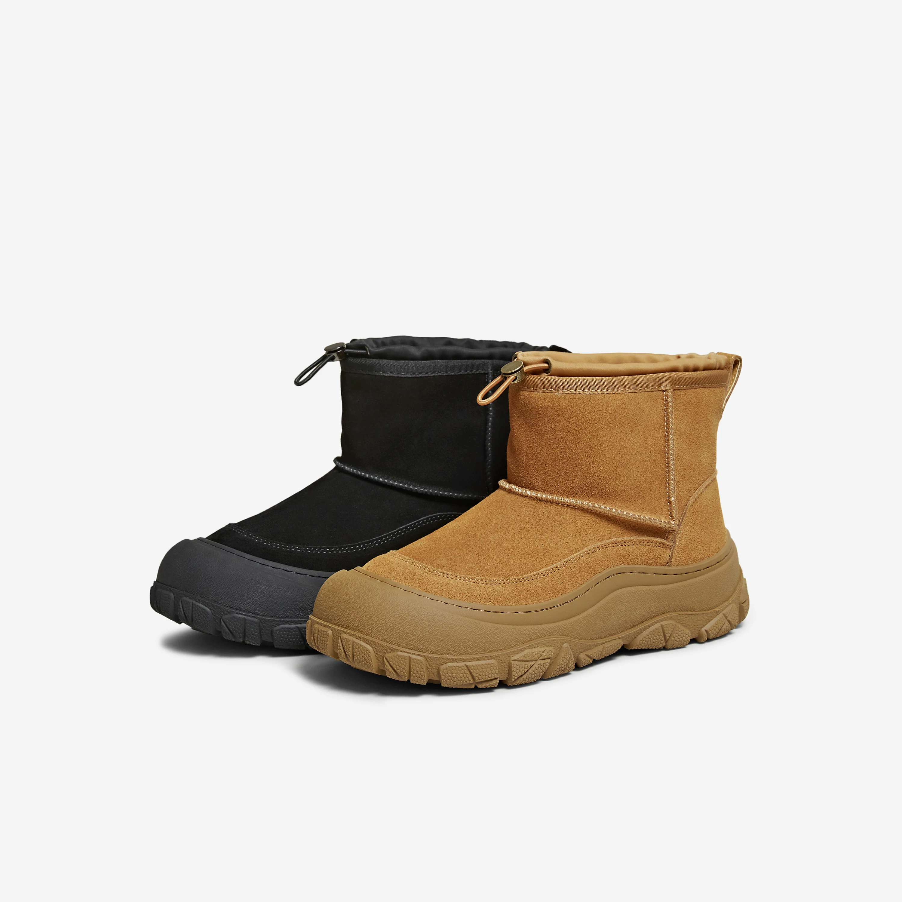 Giày nam TATA Xuân 2025 Mẫu mới Giày bốt cotton đa năng Giày bốt tuyết nam lót lông VQX01DD5