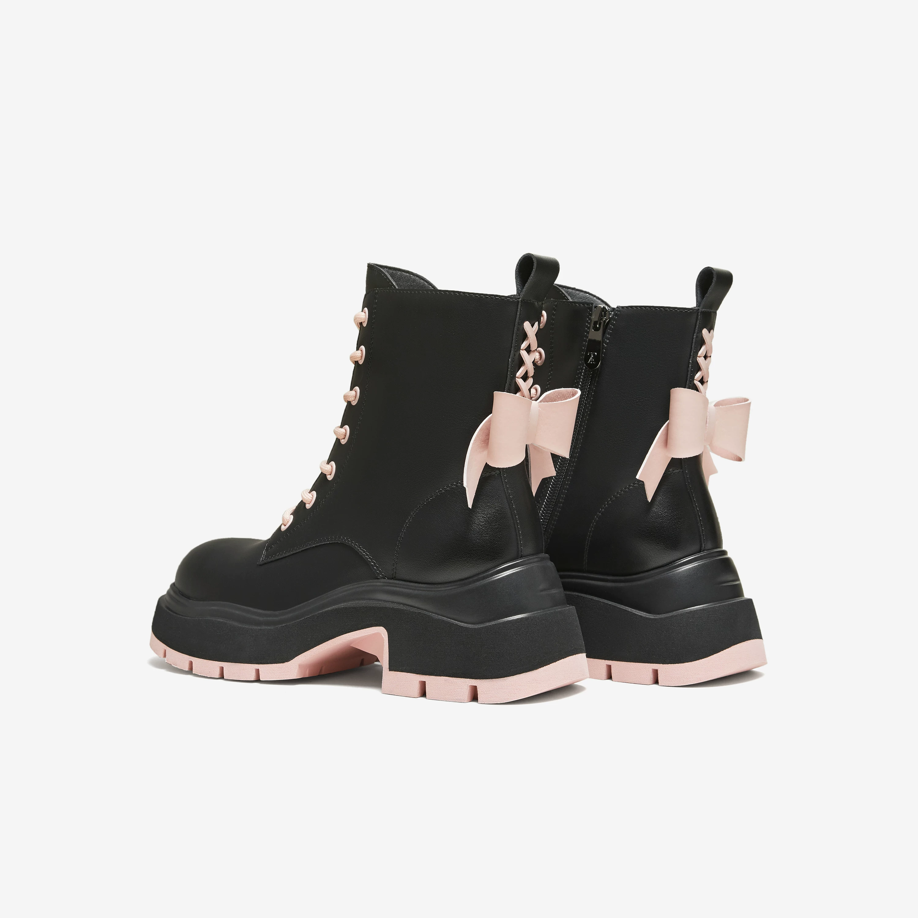 Giày bốt nữ TATA Martin mùa đông 2025 đa năng thời trang đơn giản, kiểu dáng mới tăng chiều cao, bốt ngắn WJZ07DD5