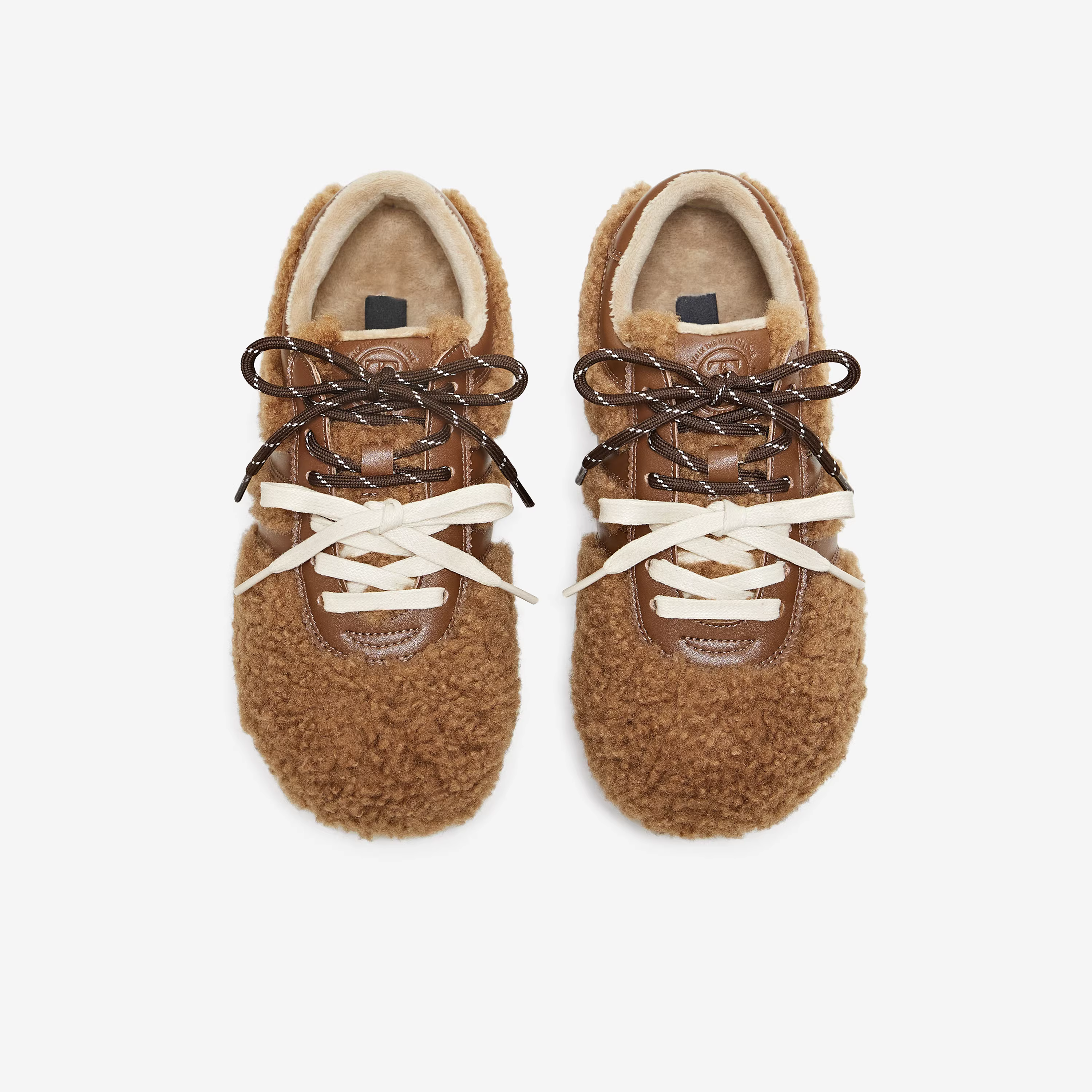Giày Nữ TATA 2026 Mùa Xuân Mới Giày Birkenstock Lông Thú Đa Năng Giày Tập Luyện Đức Có Lông Cừu Giày Cotton E2M01AM6