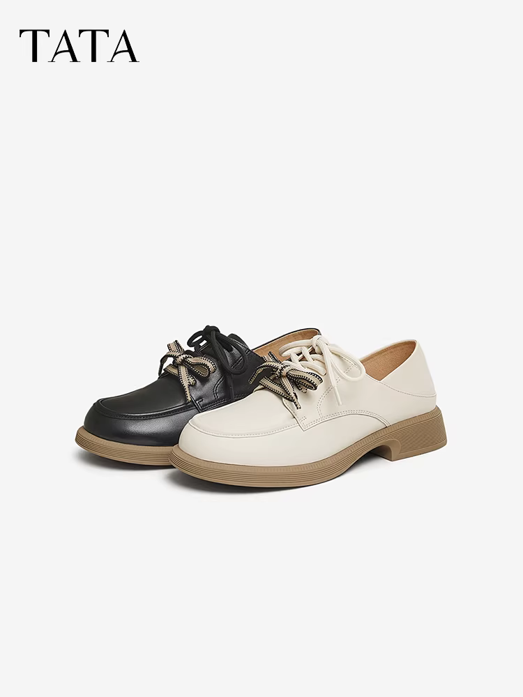 Giày Oxford đi làm phong cách Anh TATA dành cho nữ, giày đơn cổ sâu thông thường, giày da nhỏ, mẫu mới mùa xuân CYM02AM5
