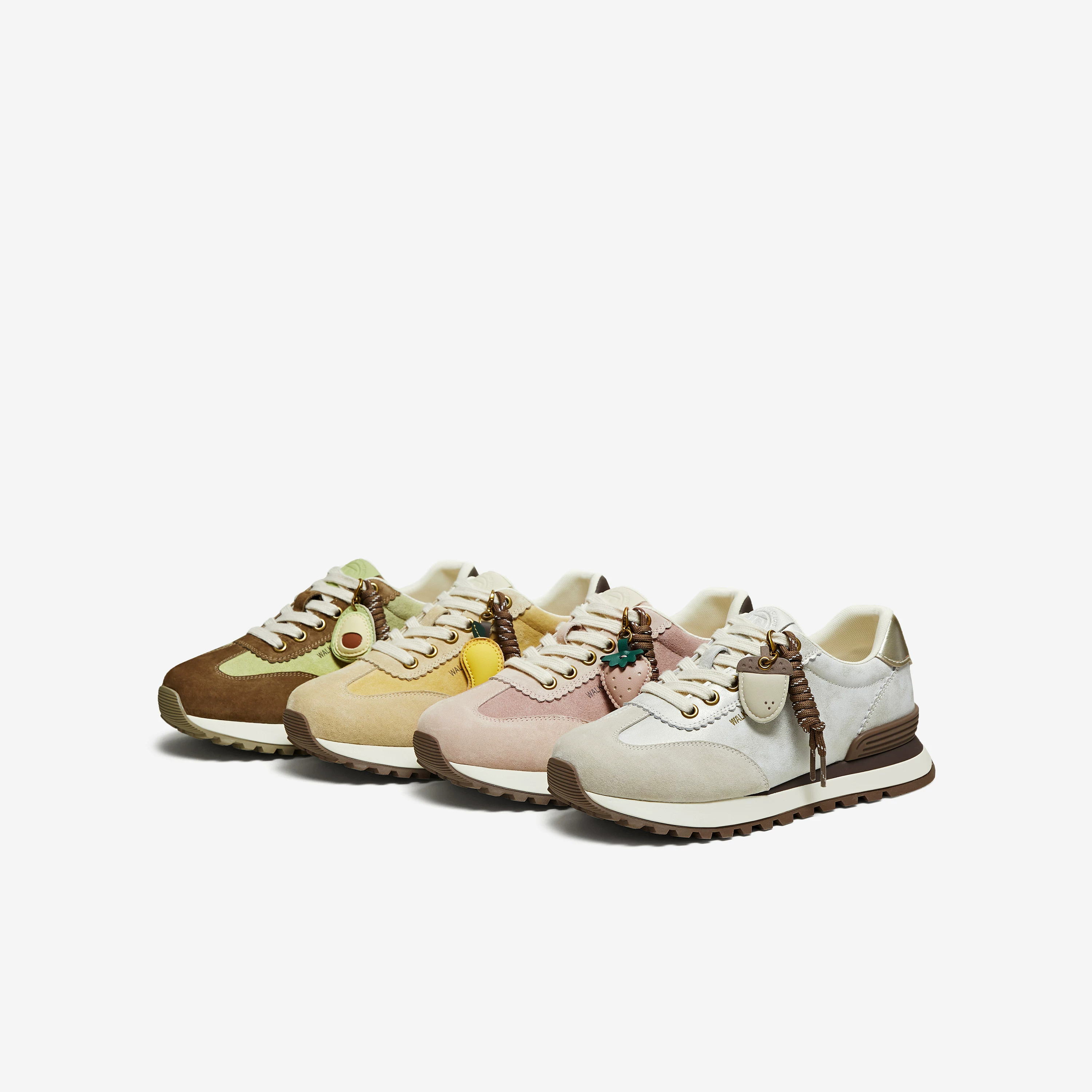 TATA Fruit Party Đức Huấn Luyện Giày Nữ Mới Đế Dày Forrest Gump Giày Thoáng Khí Giày Thể Thao Thông Thường CJH02AM6