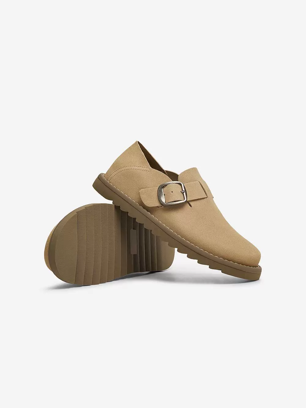 Giày TATA phong cách retro Birkenstock nam, kiểu Anh, da thật, mẫu mới xuân 2025 VLQ01AM5