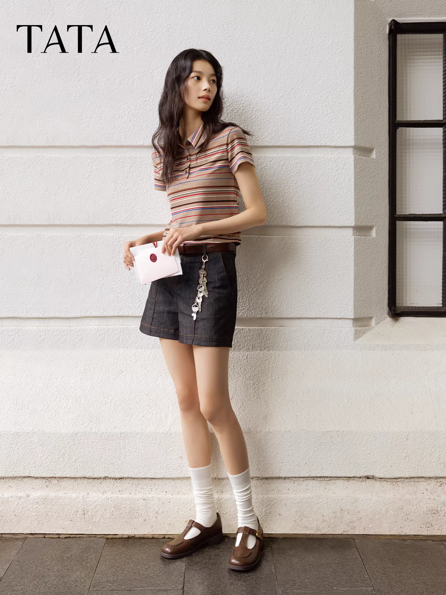 TATA giày nữ tình yêu của anh ấy và cô ấy mùa đông phong cách mới giày da nhỏ đa năng thời trang giày Mary Jane giày đơn 7JW20CA5