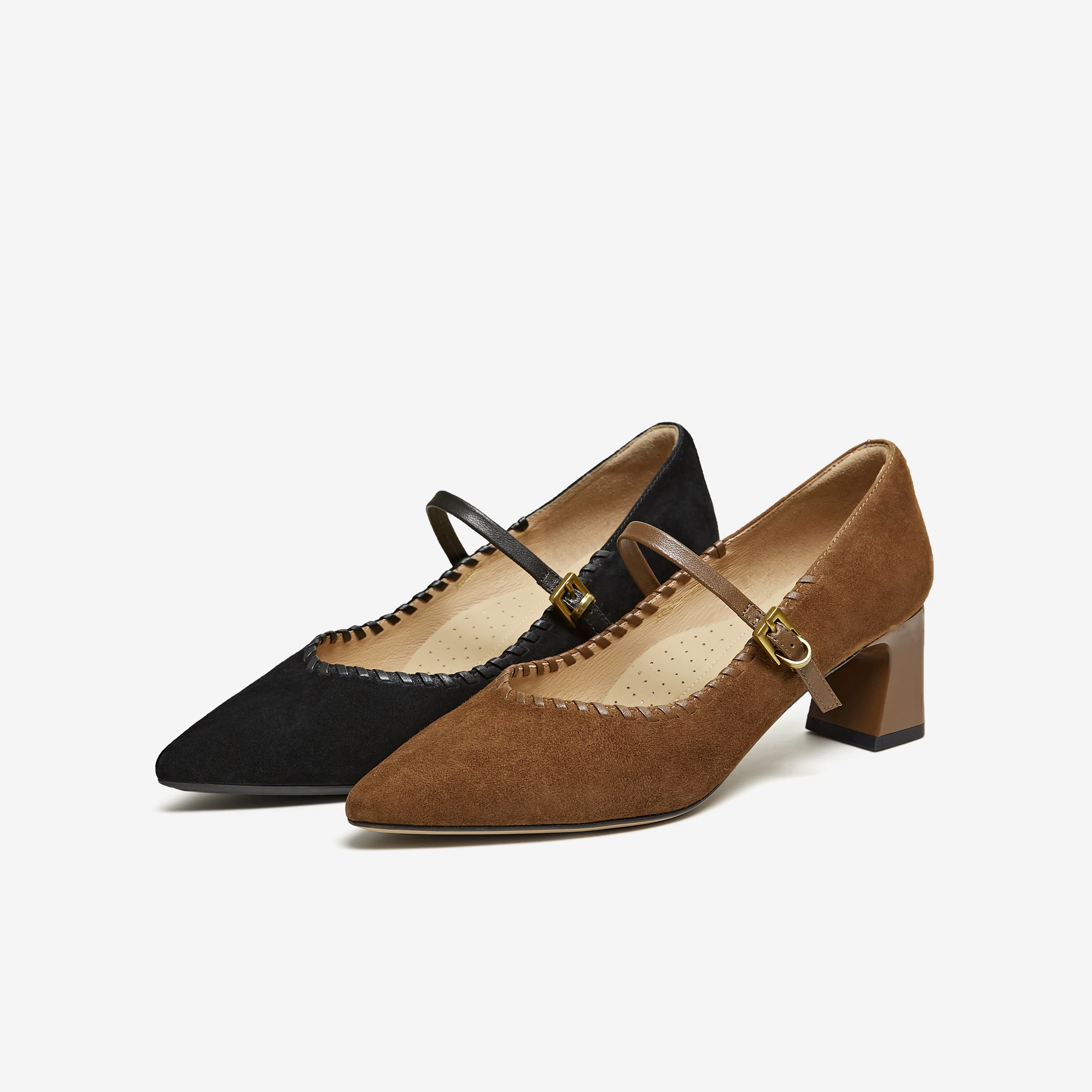 Giày Nữ TATA 2026 Mùa Xuân Da Cừu Mary Jane Giày Nông Giày Đơn Thanh Lịch Giày Thường XGM06AQ6