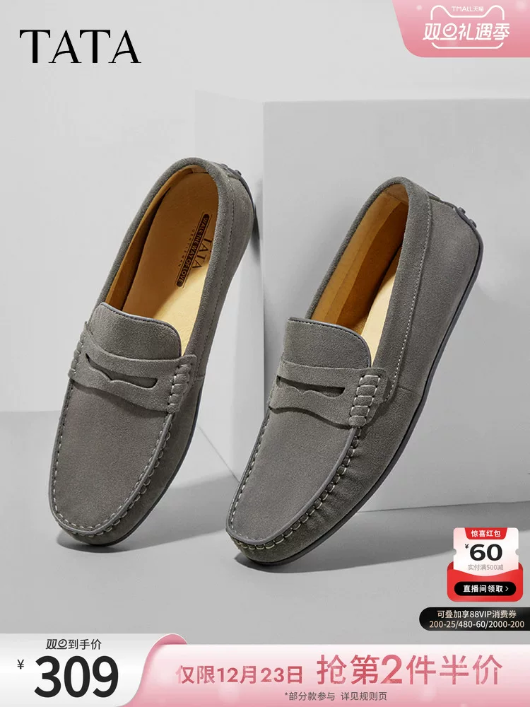 Giày lười nam Tata, giày da công sở thông thường, giày nam mùa hè NES01AM4