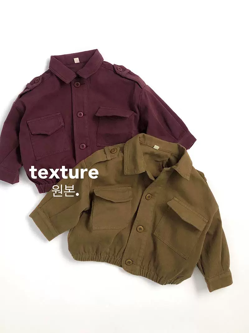 Ankora Red~Quần áo bảo hộ lao động đa năng~Áo khoác cotton nguyên chất phong cách Hàn Quốc dành cho trẻ em Áo khoác dáng rộng phong cách Unisex Retro sành điệu