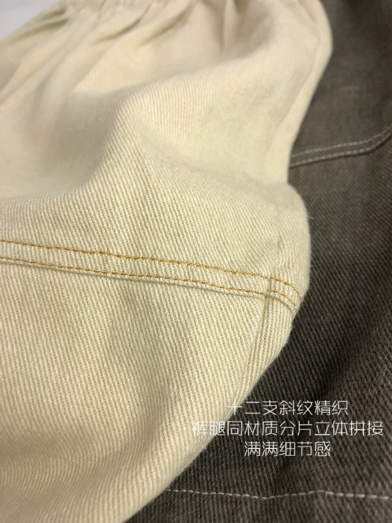Phải mua ngay~ Vải cotton dệt nguyên chất~ Quần cà rốt thời trang trẻ em phong cách Hàn Quốc mùa xuân thu, dáng rộng thoải mái cho bé trai và bé gái, quần ống rộng harem.