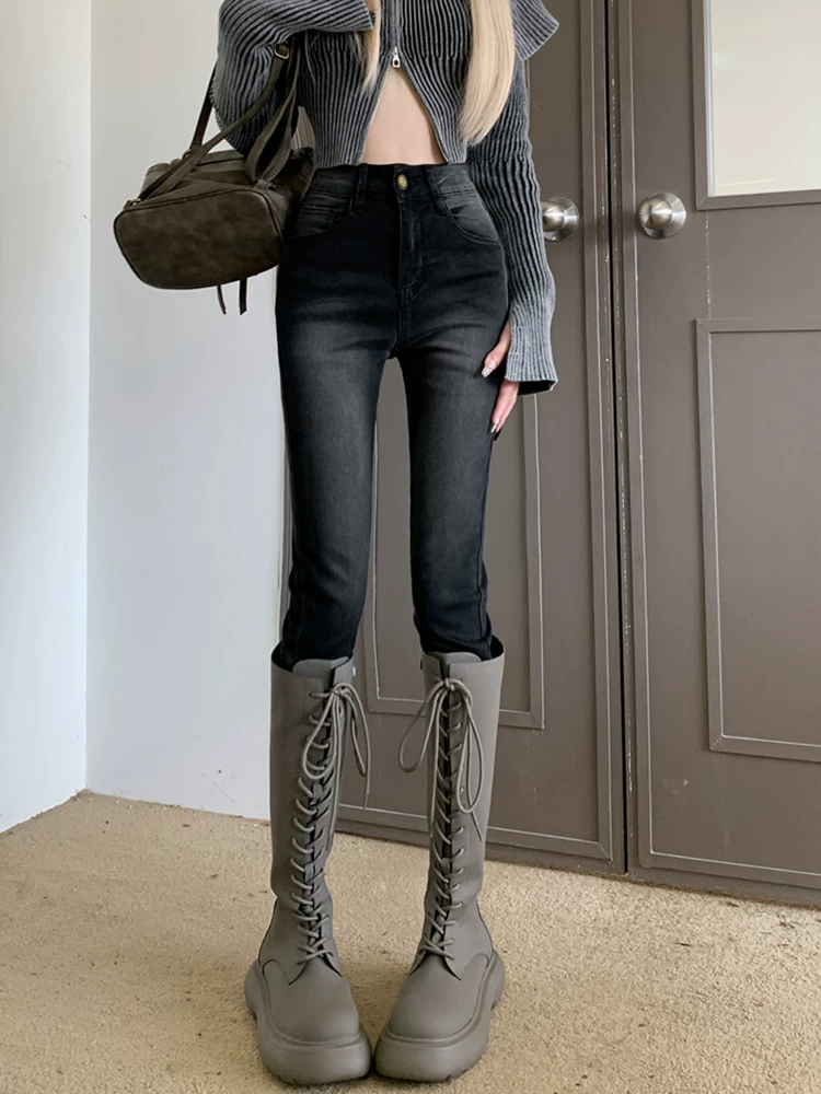 Quần jean nữ rất sành điệu cho mùa xuân, mùa thu và mùa đông, quần skinny, quần legging, quần cạp cao, quần ôm dáng, quần bút chì.