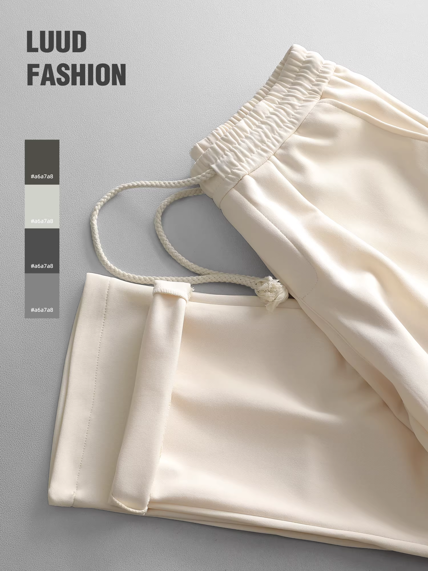 Khuyến mãi đặc biệt: Quần thể thao nam thiết kế xếp ly thời trang đường phố, cạp chun, quần dài thể thao, quần ống rộng có dây rút.