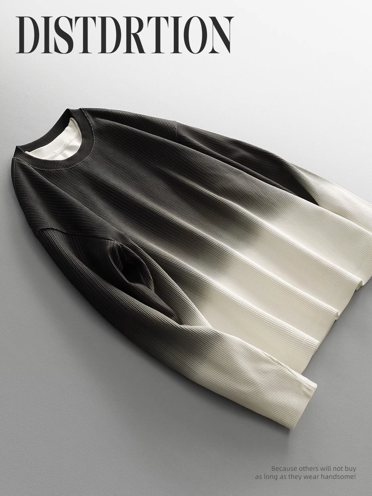 Ưu đãi đặc biệt: Áo len dài tay dệt jacquard phối màu thời thượng dành cho nam, kiểu dáng hiện đại, rộng rãi, cổ tròn.