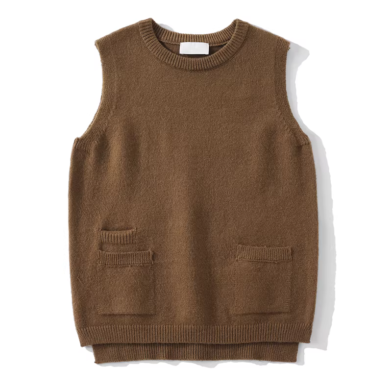 Ưu đãi đặc biệt: Áo len nam không tay mùa thu đông, kiểu dáng cổ điển Hàn Quốc, màu trơn, thời thượng.