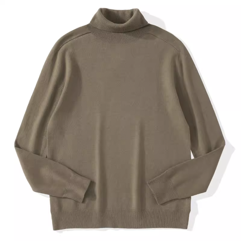Áo len cổ lọ liền mạch ấm áp dành cho nam LUUD Màu trơn đa năng Áo len chui đầu thông thường đa năng