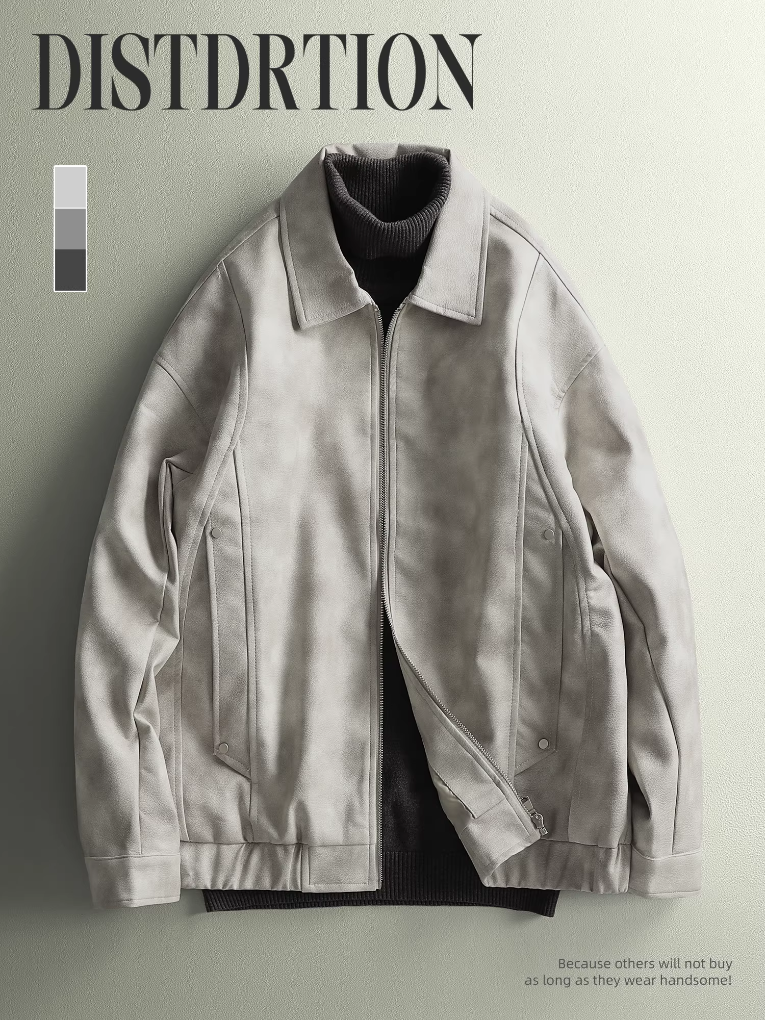 Áo khoác da PU thiết kế gradient cao cấp thương hiệu LUUD áo khoác dáng rộng áo khoác ngắn dành cho nam giới phong cách đường phố