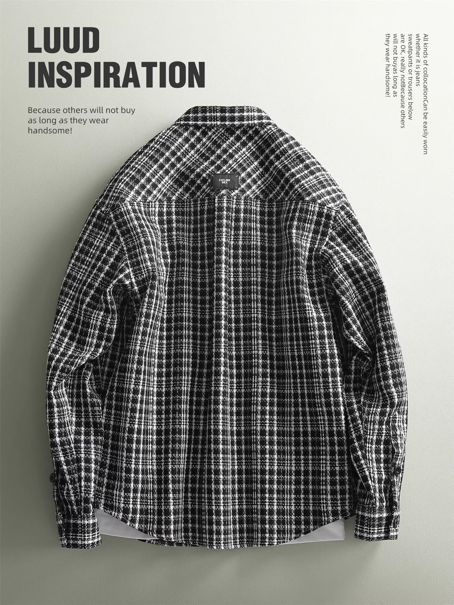 Ưu đãi đặc biệt: Áo sơ mi kẻ sọc phong cách Hàn Quốc sang trọng nhẹ nhàng dành cho nam, áo khoác dài tay có túi với phong cách lấy cảm hứng từ Chanel cao cấp, thích hợp để mặc hàng ngày.