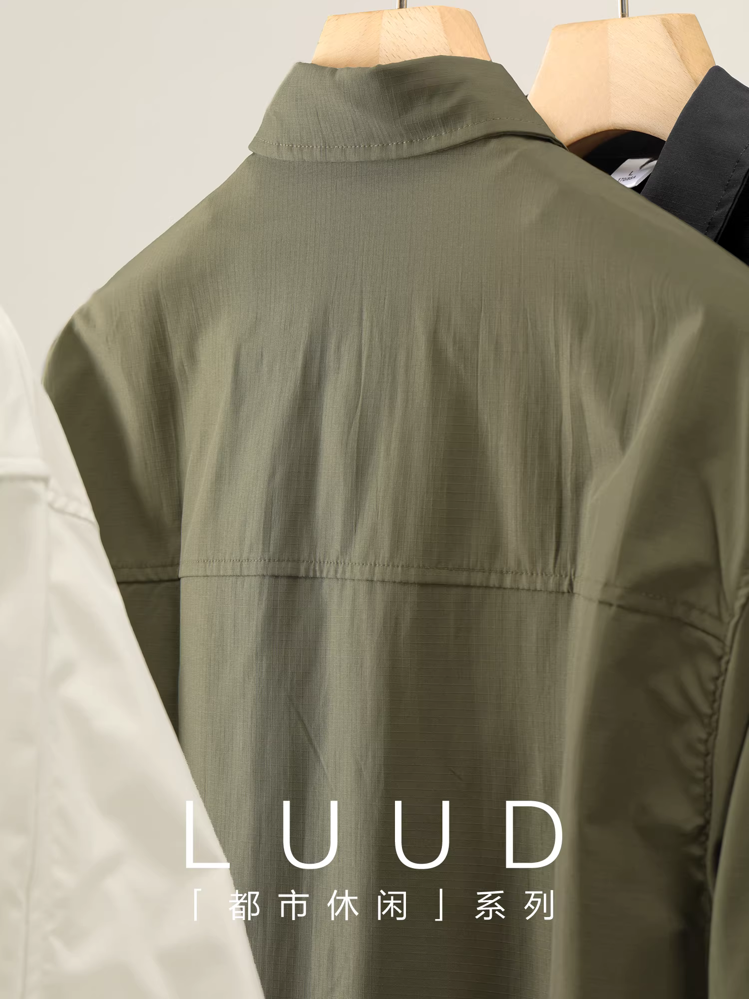 Áo khoác công sở có tay xếp ly thương hiệu thời trang LUUD Áo khoác nam kẻ sọc có họa tiết Cityboy Áo khoác chống gió