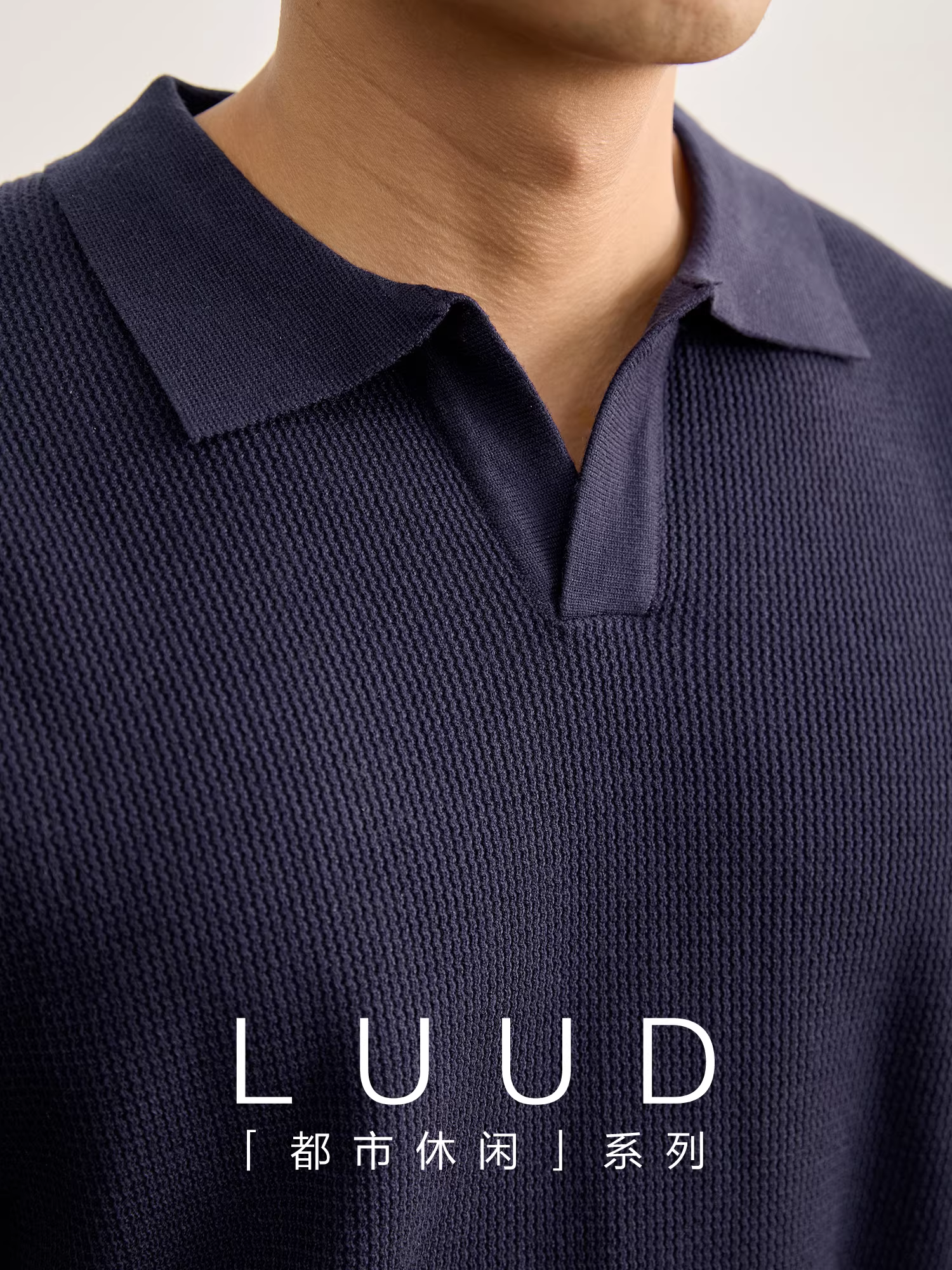 Áo len POLO dệt kim kiểu dáng đô thị LUUD, chất liệu dày dặn, mùa thu đông, màu trơn, phong cách thường ngày, cổ thủy thủ, tay dài, dành cho nam