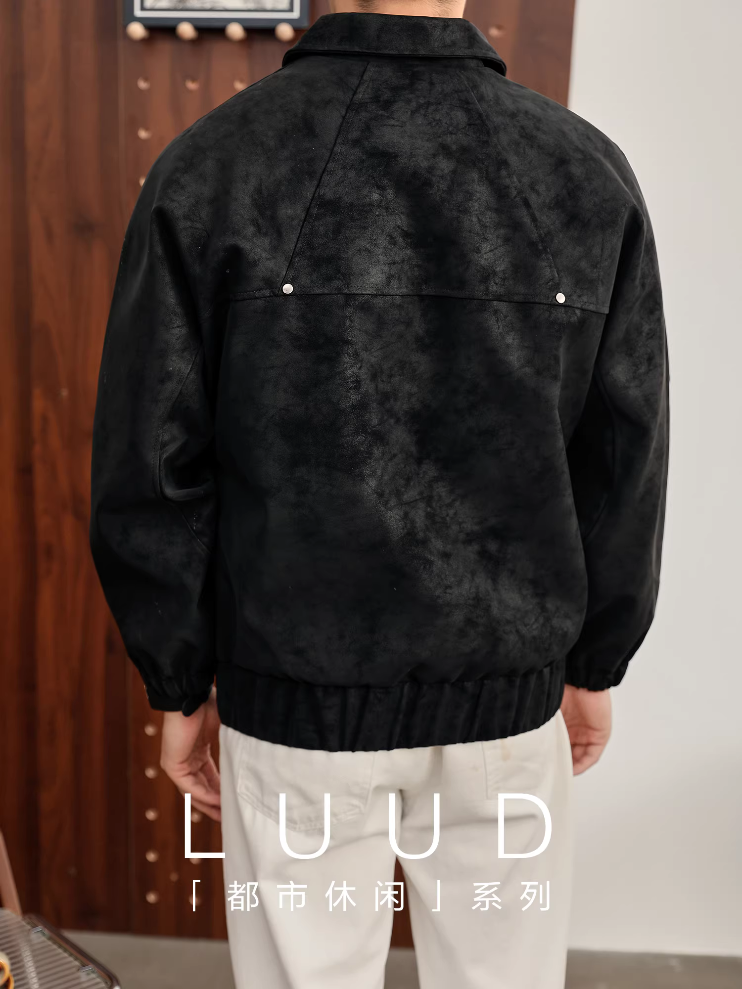 Áo khoác da PU cao cấp LUUD thời trang, chống gió, giữ ấm, có khóa kéo, dành cho nam, kiểu dáng biker cá tính, mùa đông