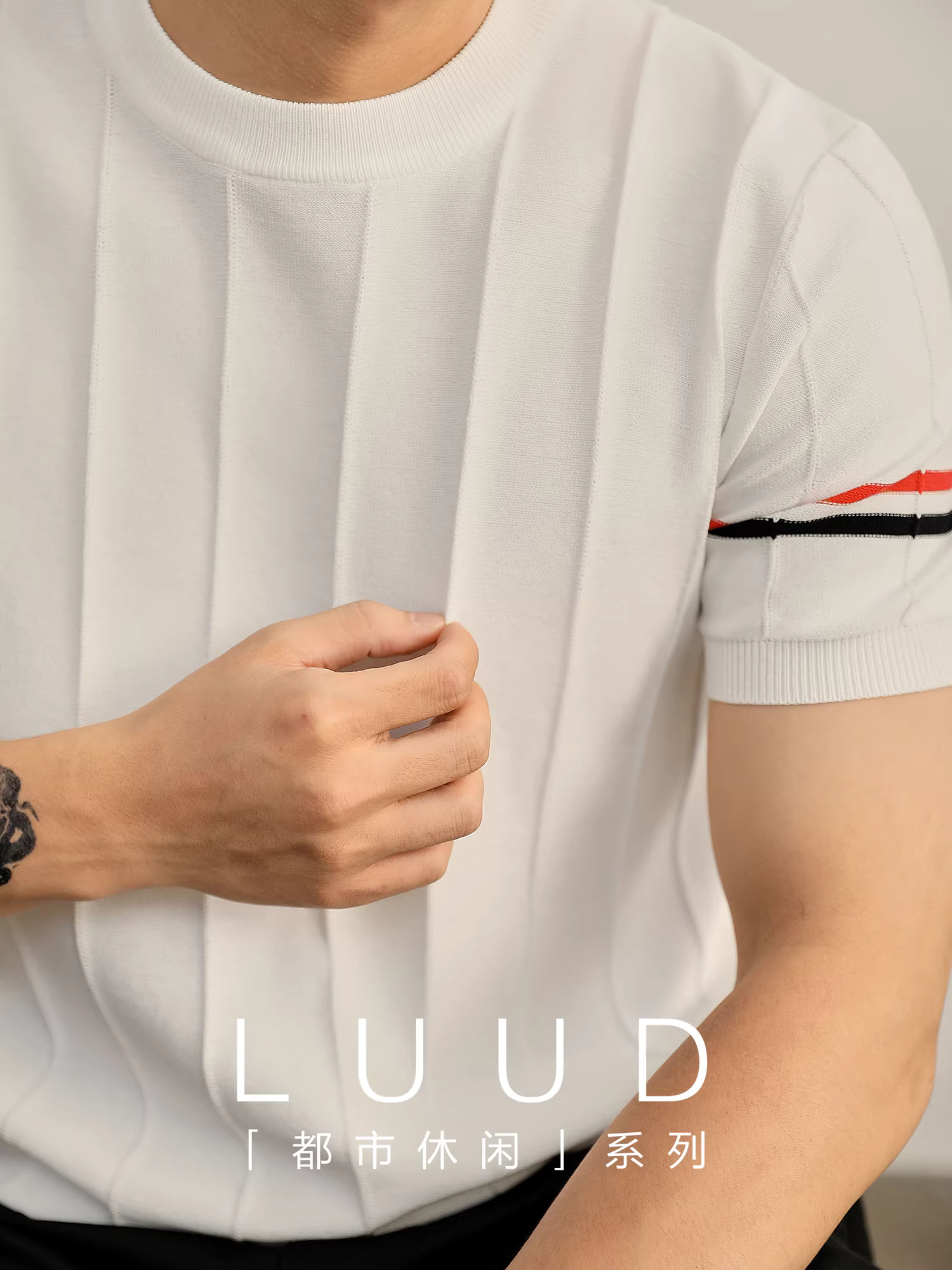 Ưu đãi đặc biệt: Áo thun nam tay ngắn cổ tròn, phối màu sọc dọc phong cách đường phố, chất liệu lụa mát, ôm dáng, kiểu dáng mùa hè