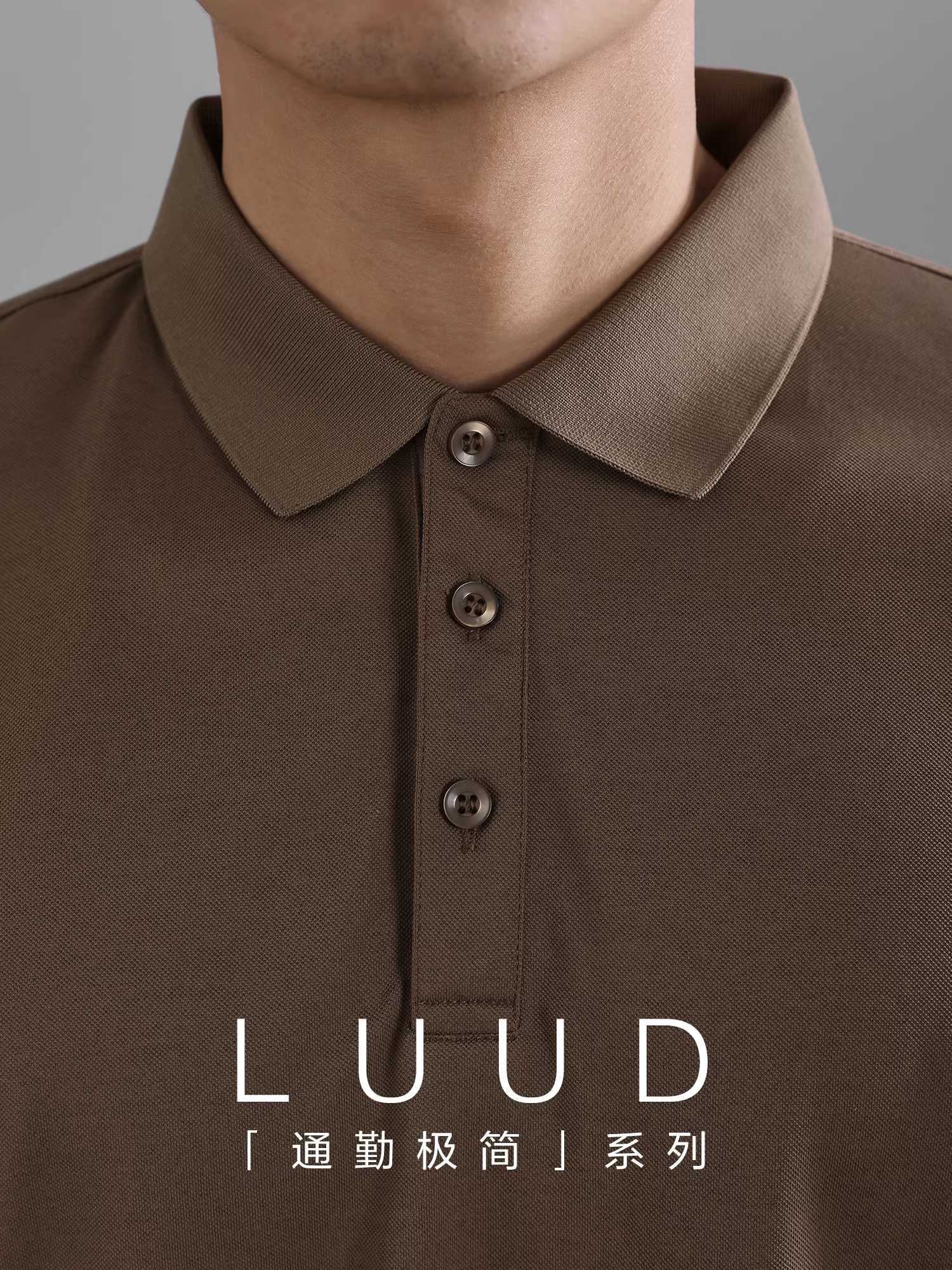 Áo polo nam LUUD dáng ôm, màu trơn thời trang, tay ngắn, kiểu vintage, chất liệu cotton đã qua xử lý, có cổ.