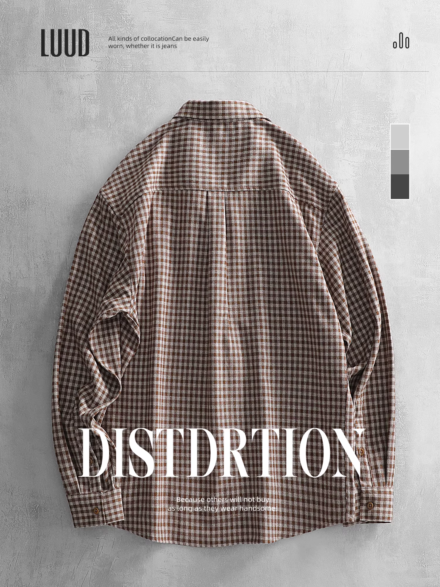 Ưu đãi đặc biệt: Áo sơ mi dài tay kiểu dáng mới, phong cách retro cá tính, mang lại cảm giác cao cấp, họa tiết lưới, chất liệu vải chải mềm, kiểu dáng áo khoác hơi rộng.