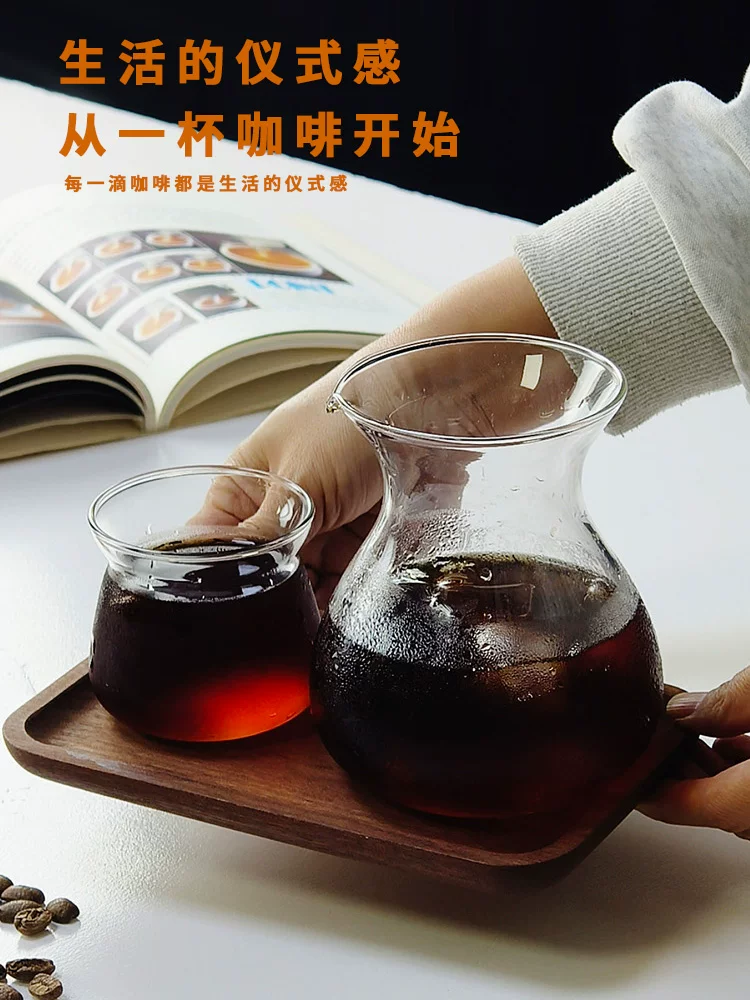 Bình chia cà phê kiểu Nhật, bình thủy tinh chịu nhiệt, bình pha cà phê nhỏ giọt, cốc nếm hương vị Americano đá, cốc cảm nhận hương vị